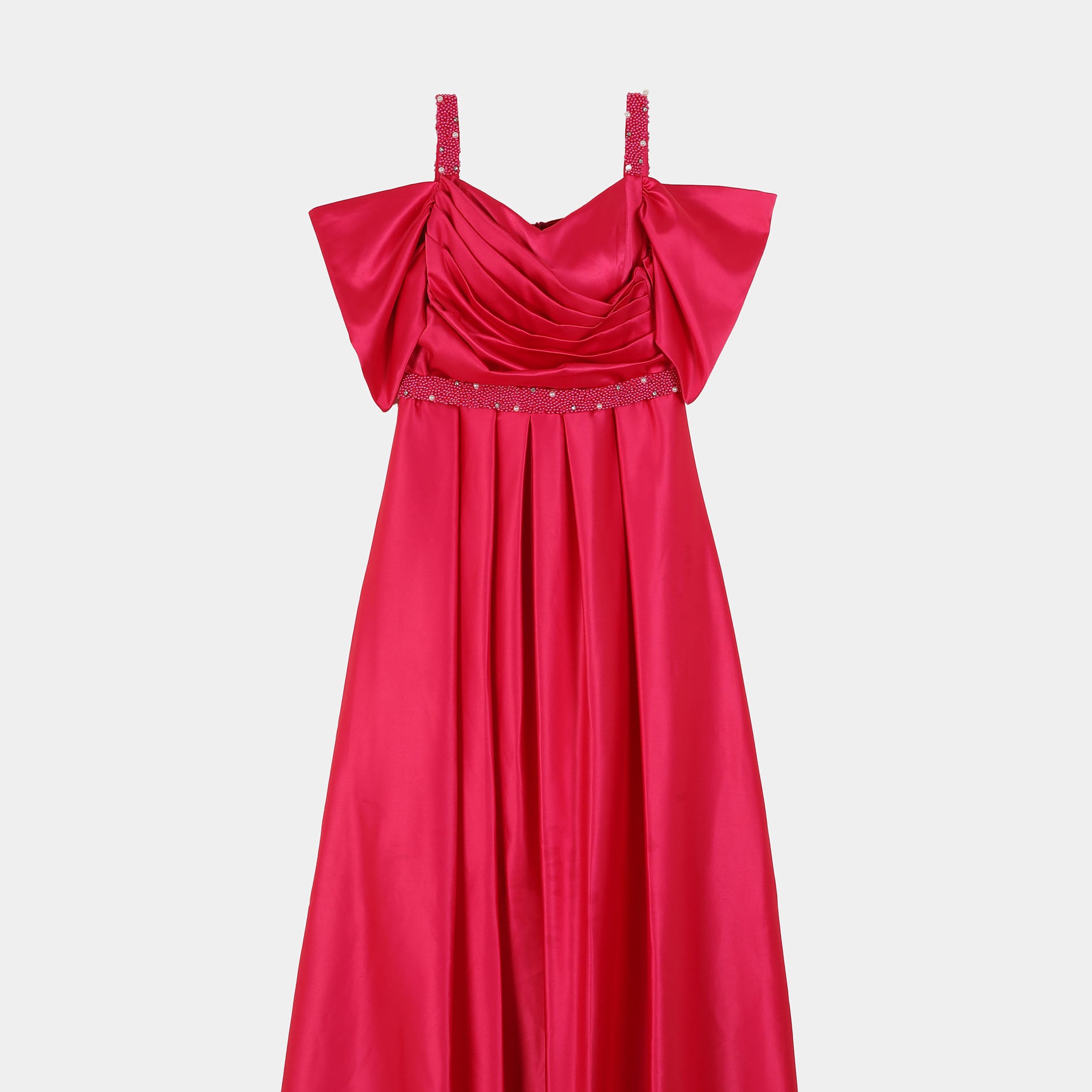 Satin Strap Midi Evening Dress s15917090