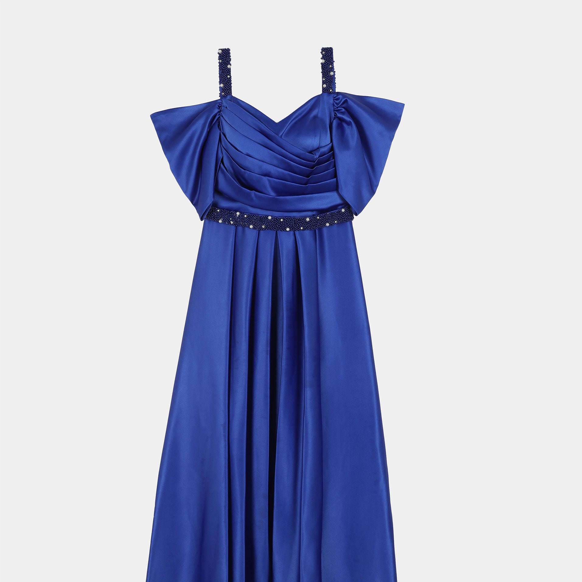 Satin Strap Midi Evening Dress s15917090