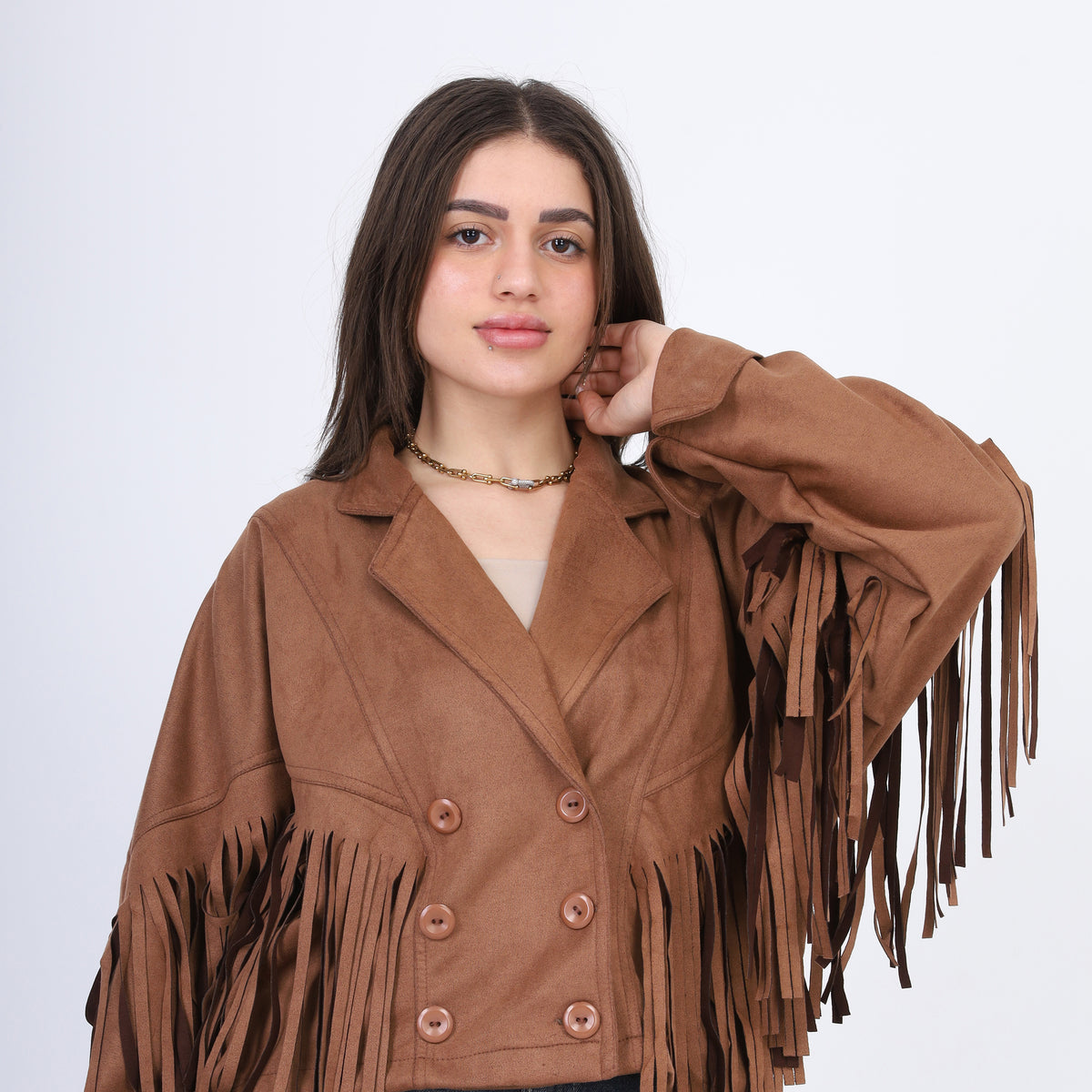 Suede Fringe Jacket 2143/362/555