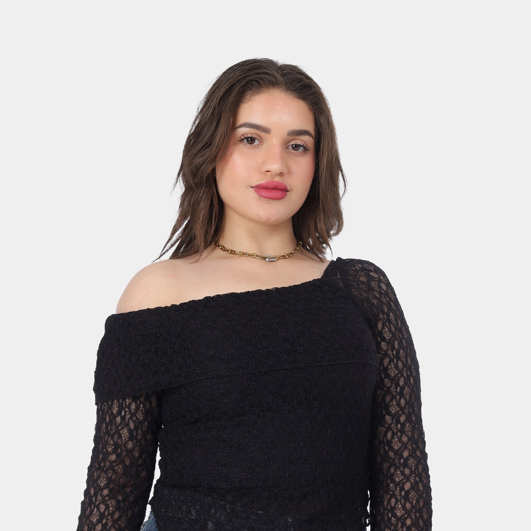 Chiffon One-Shoulder Top 20521039