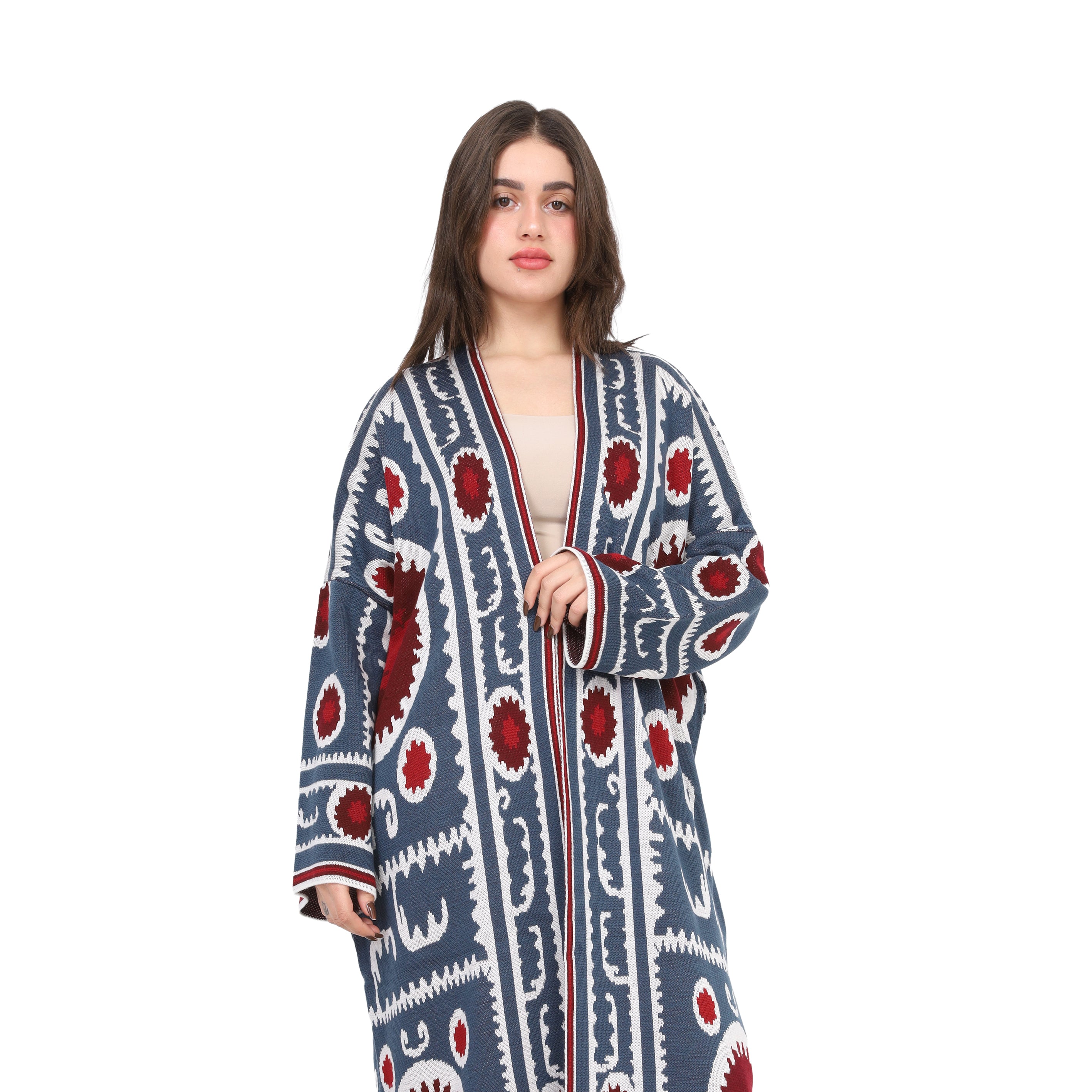 Boho Printed Long Cardigan 172200613