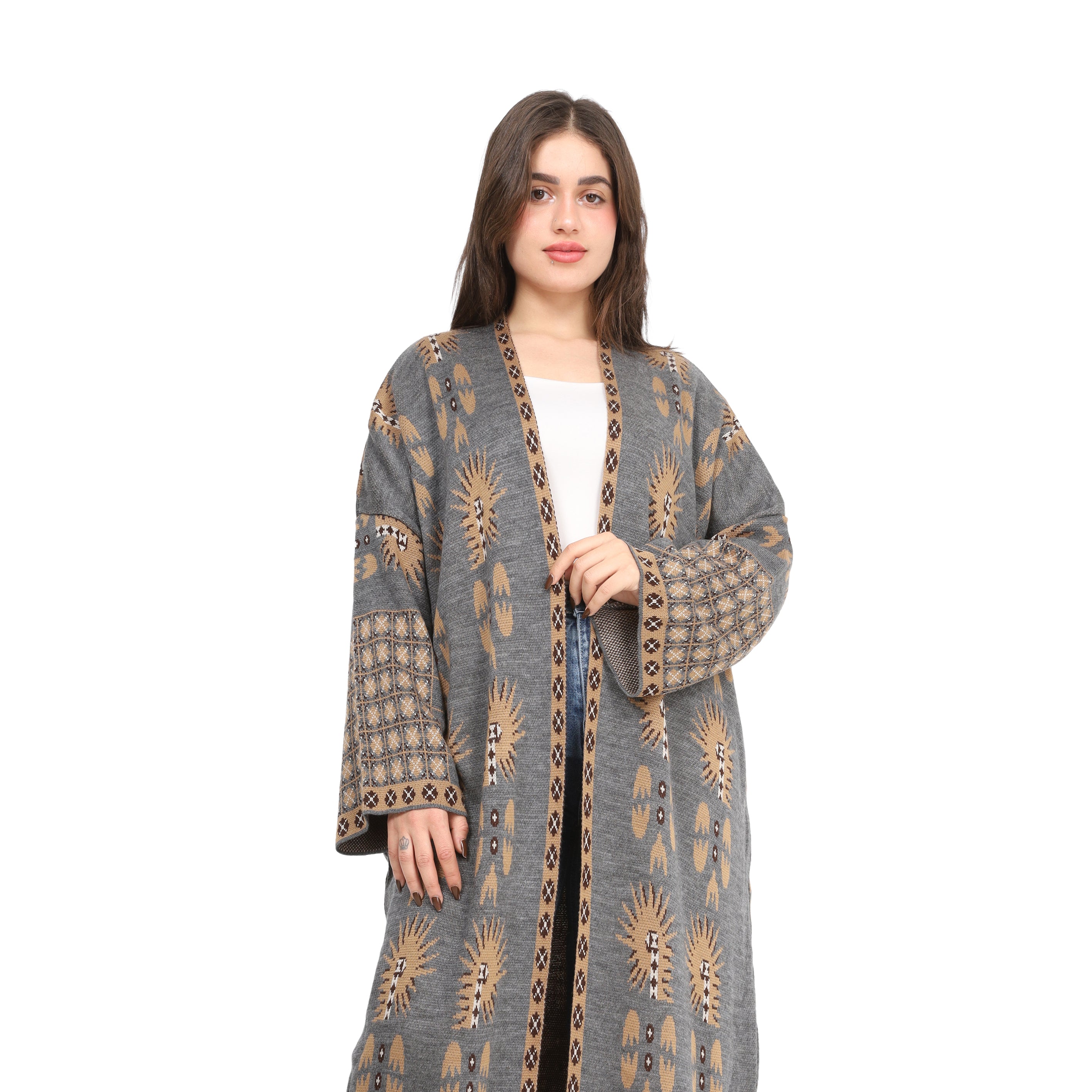 Boho Printed Long Cardigan 172200617