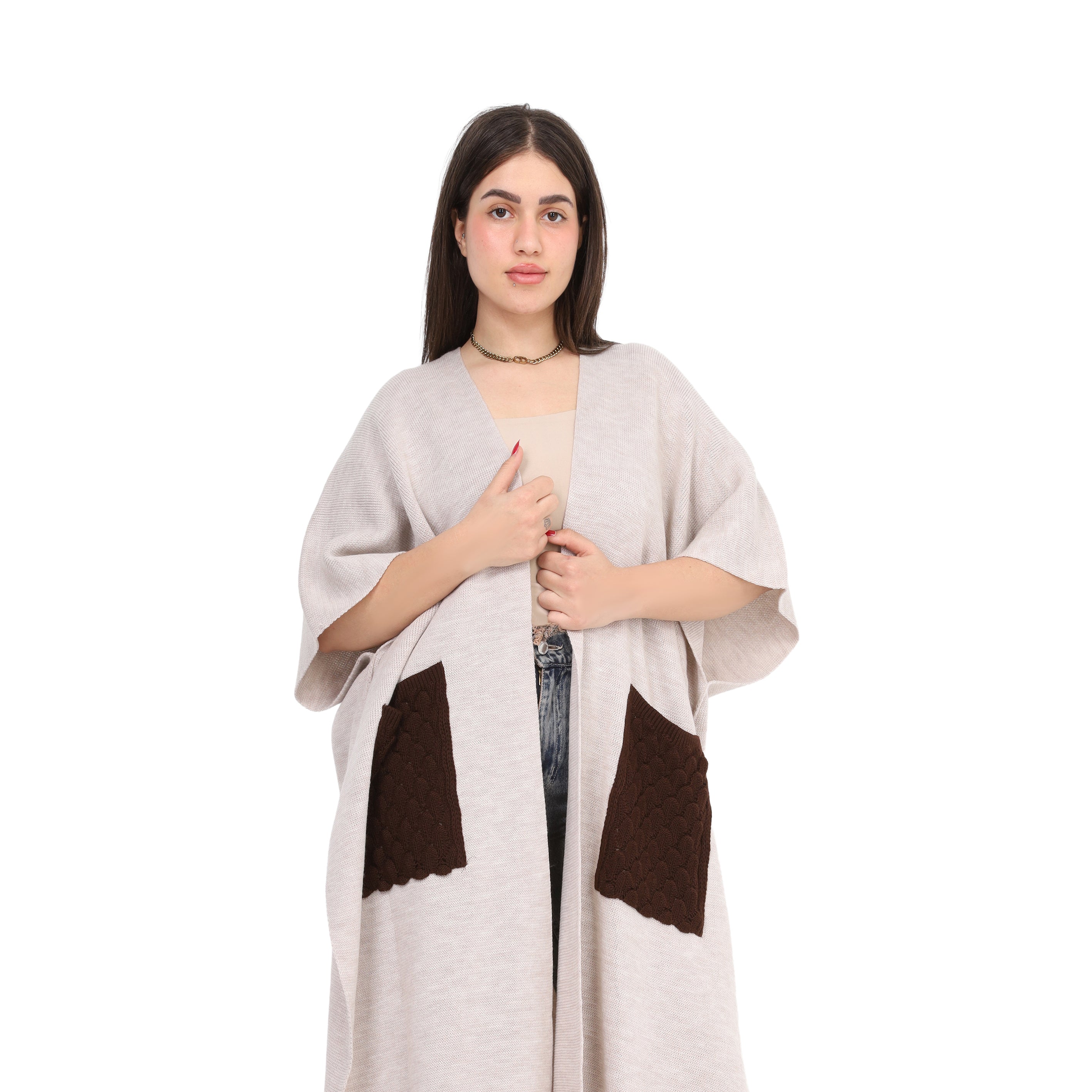 Short Sleeve Fringe Cardigan 17221027