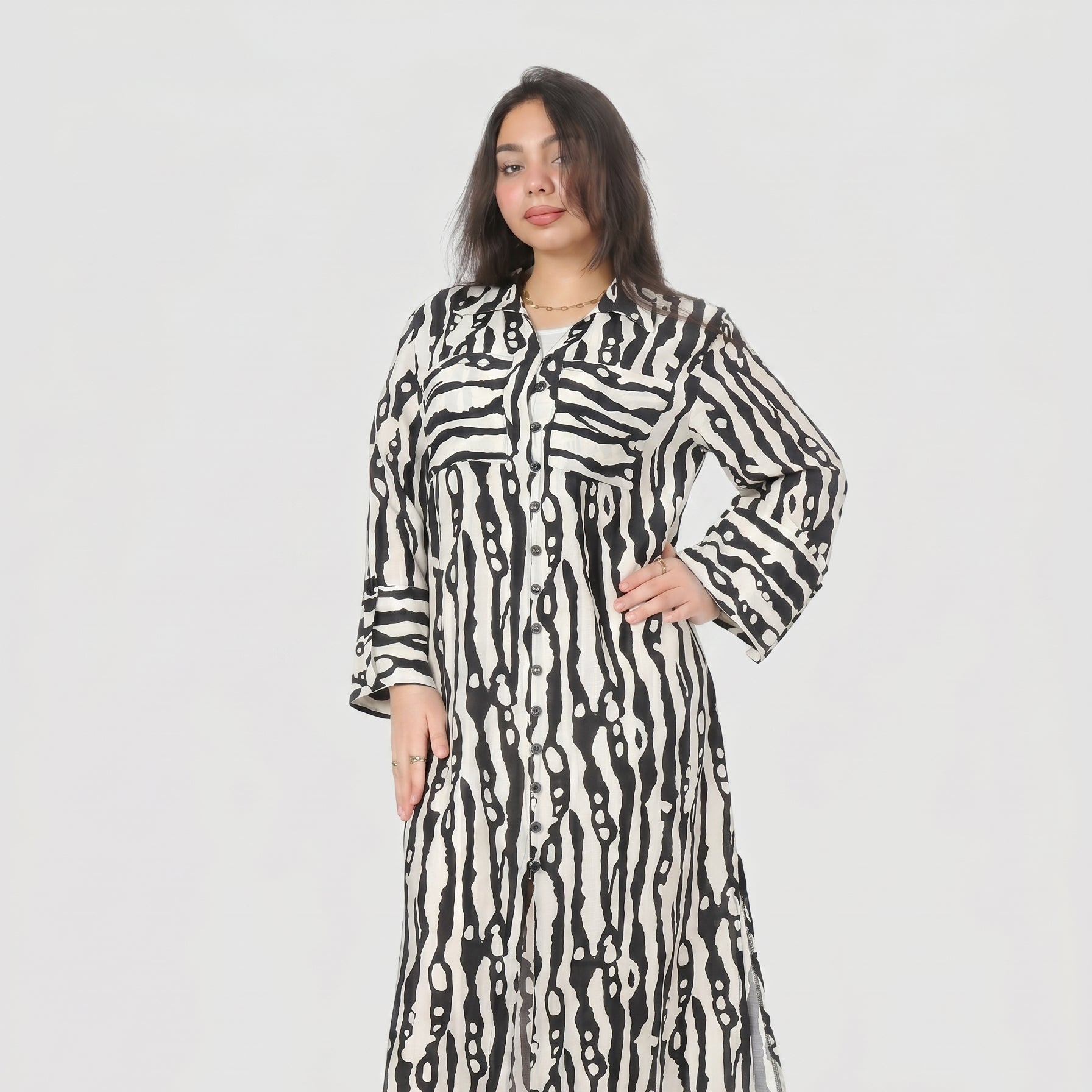 Midi Dress with Front Buttons 2006/074