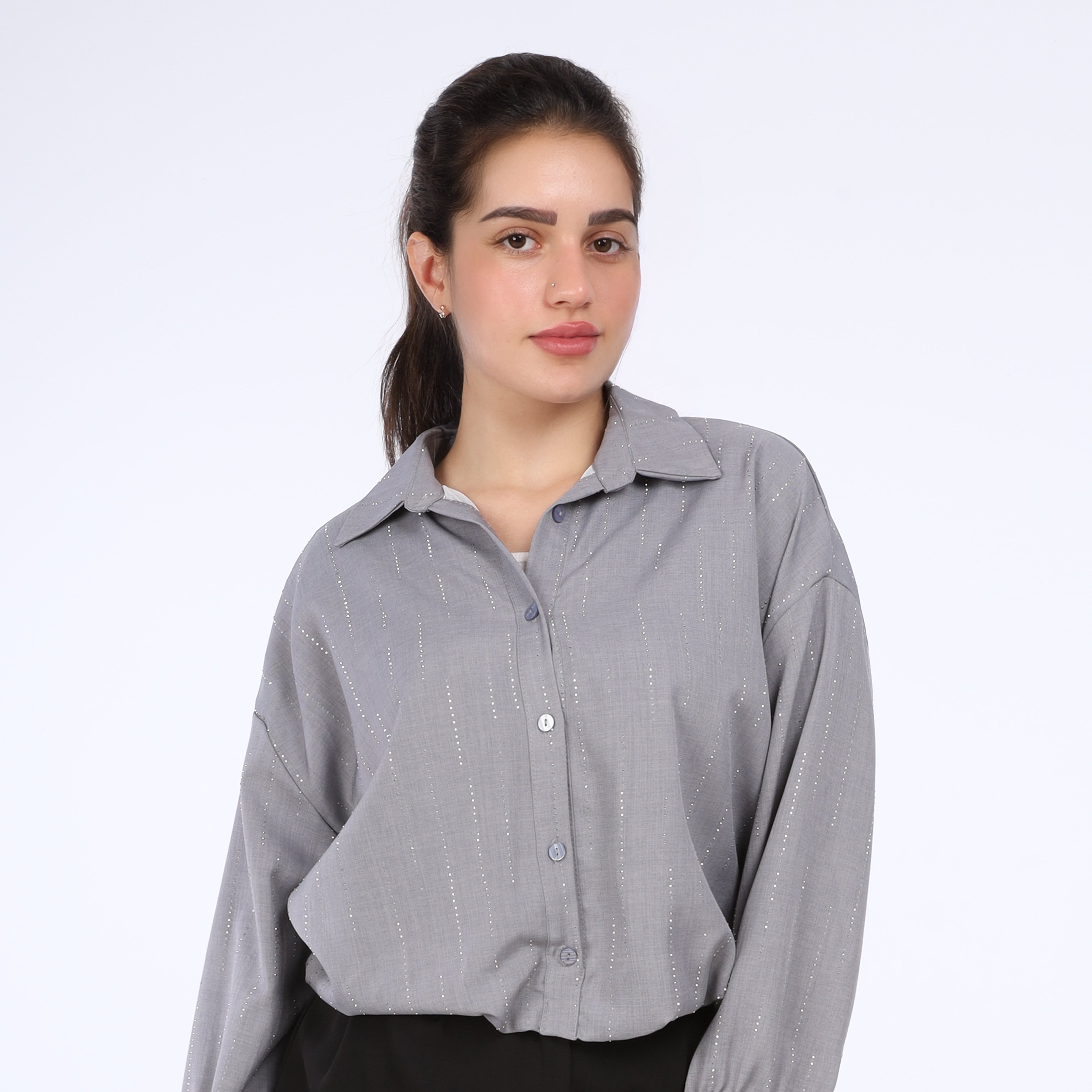 Back-Tie Shirt With Dotted Detail 2000/002