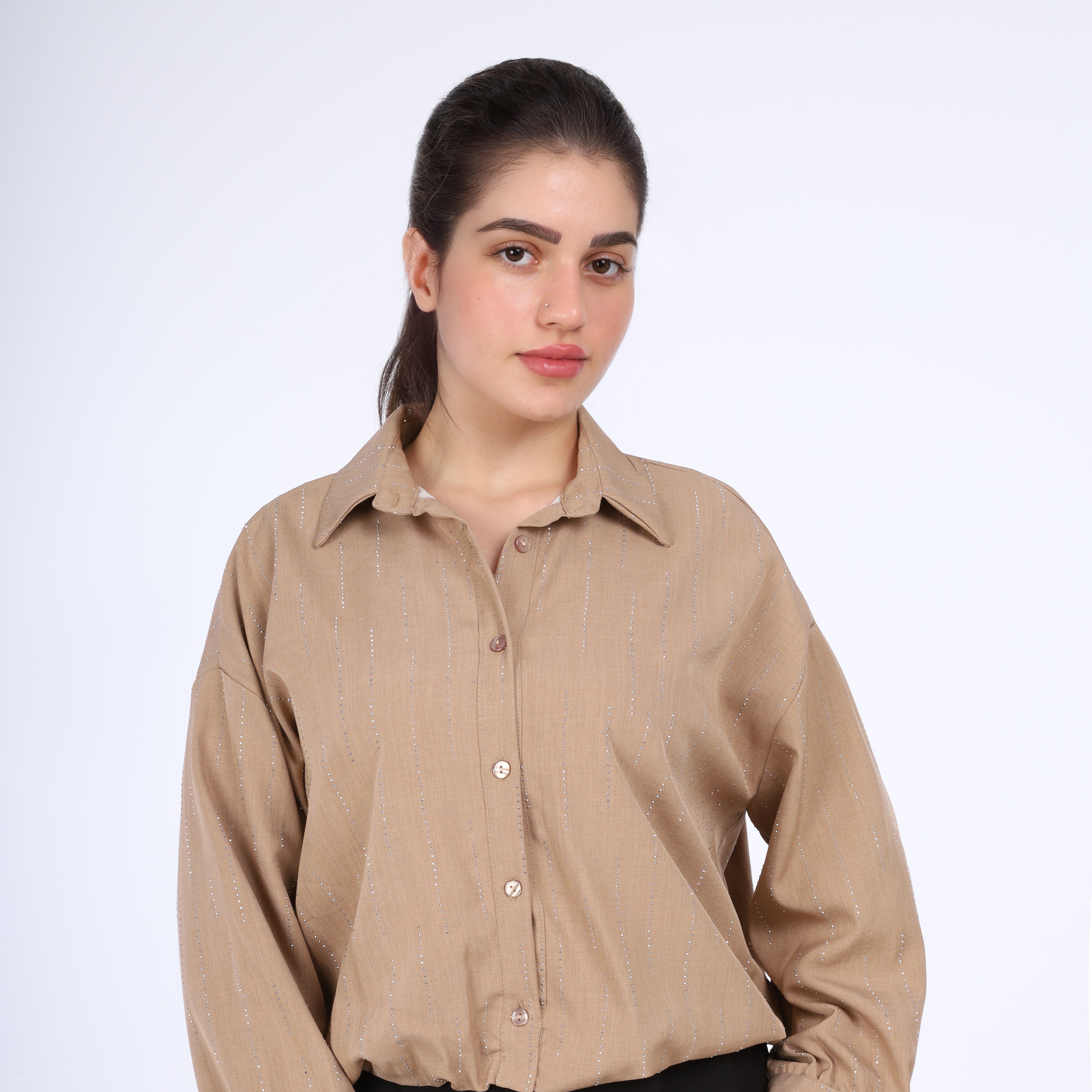 Back-Tie Shirt With Dotted Detail 2000/002