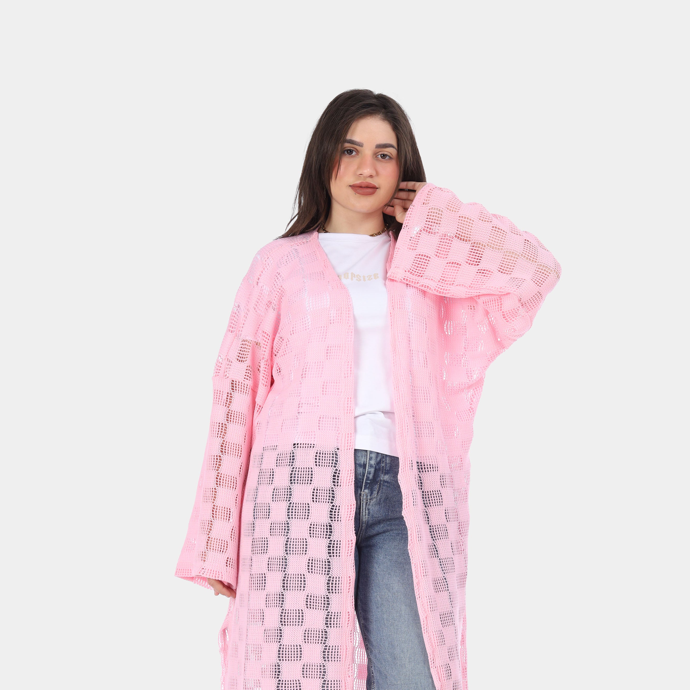 Sheer Open-Knit Cardigan 2000/110