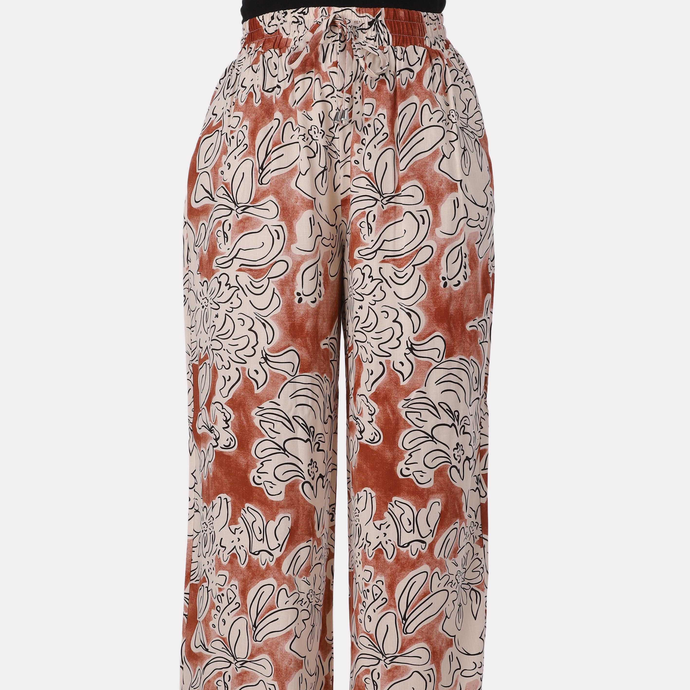 Floral Print Wide-Leg Pants 2000/111/24