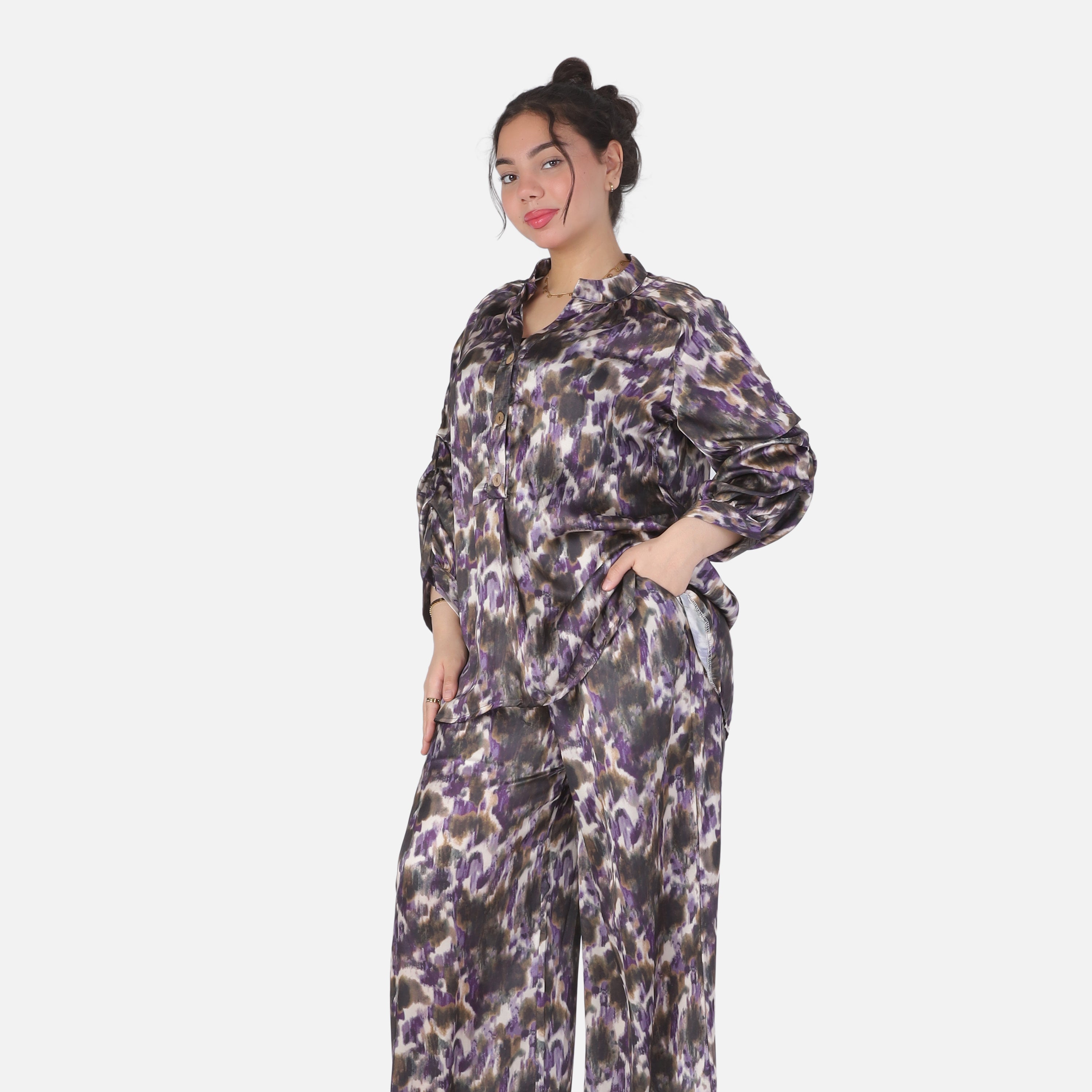 Printed Satin Trousers 2000/111/21