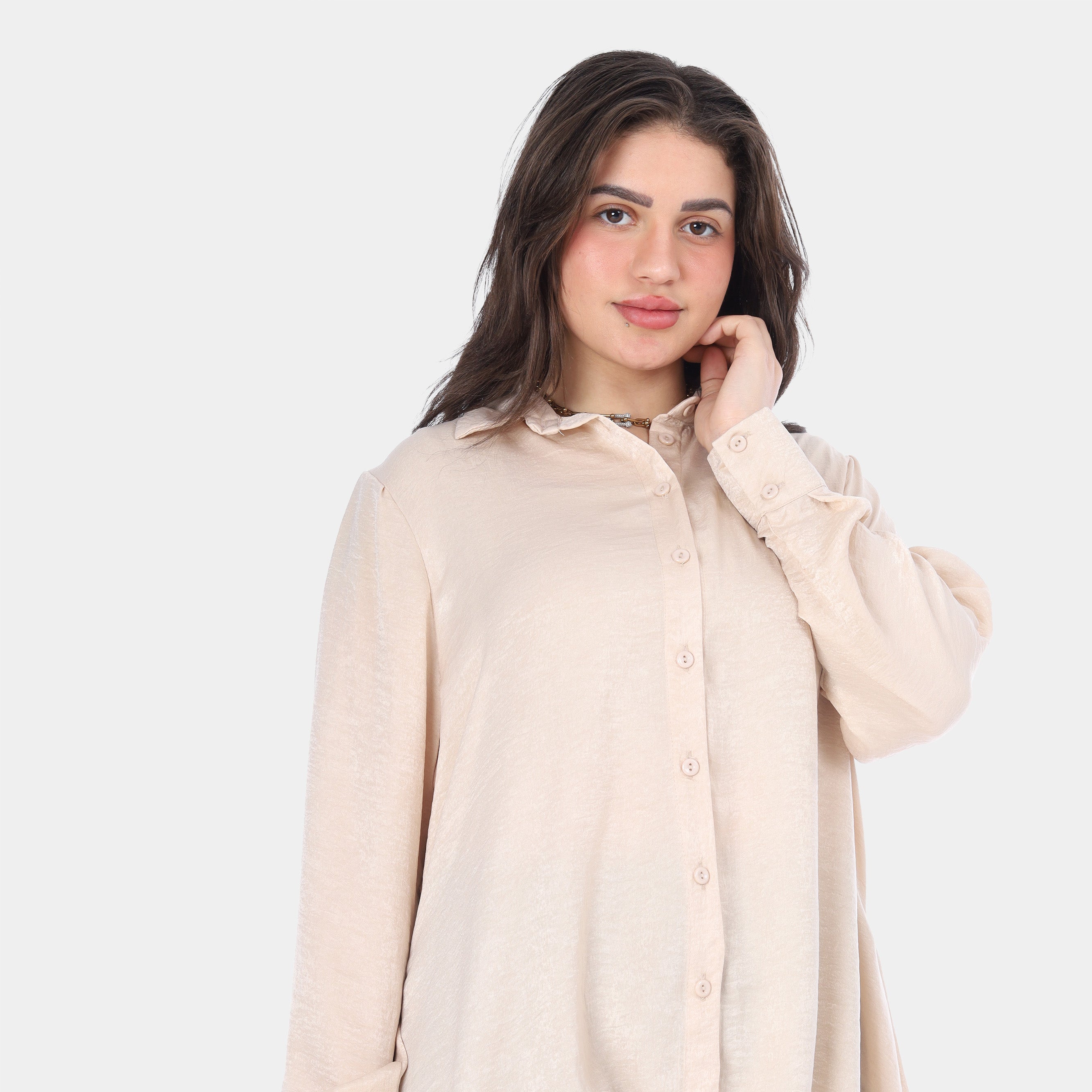 Asymmetric Satin Shirt 2002/047