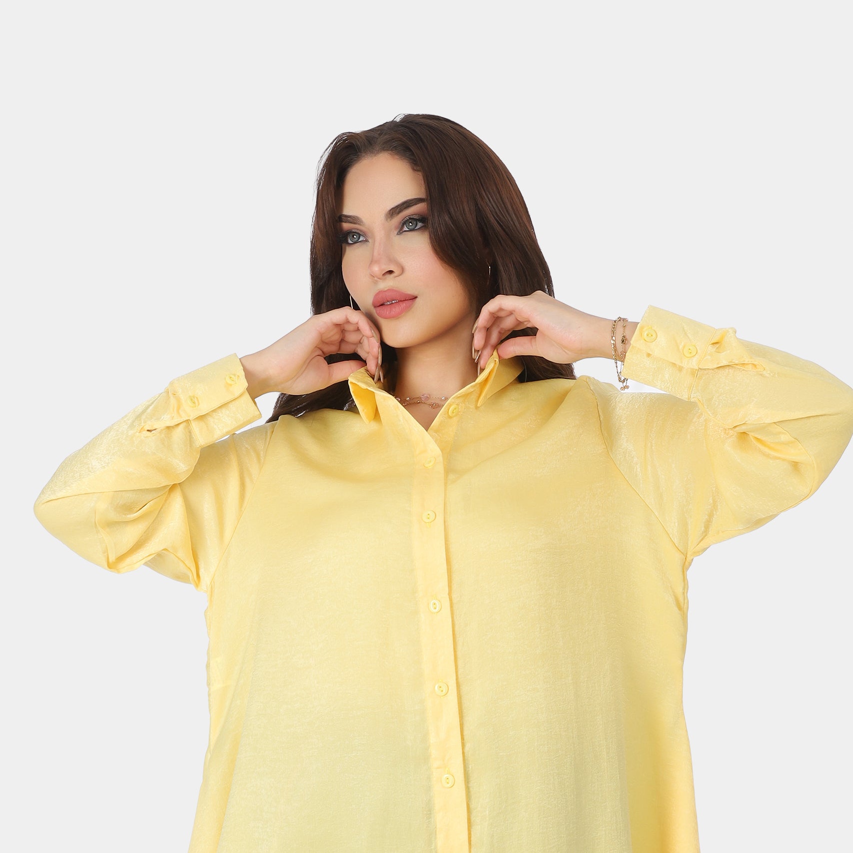 Asymmetric Satin Shirt 2002/047