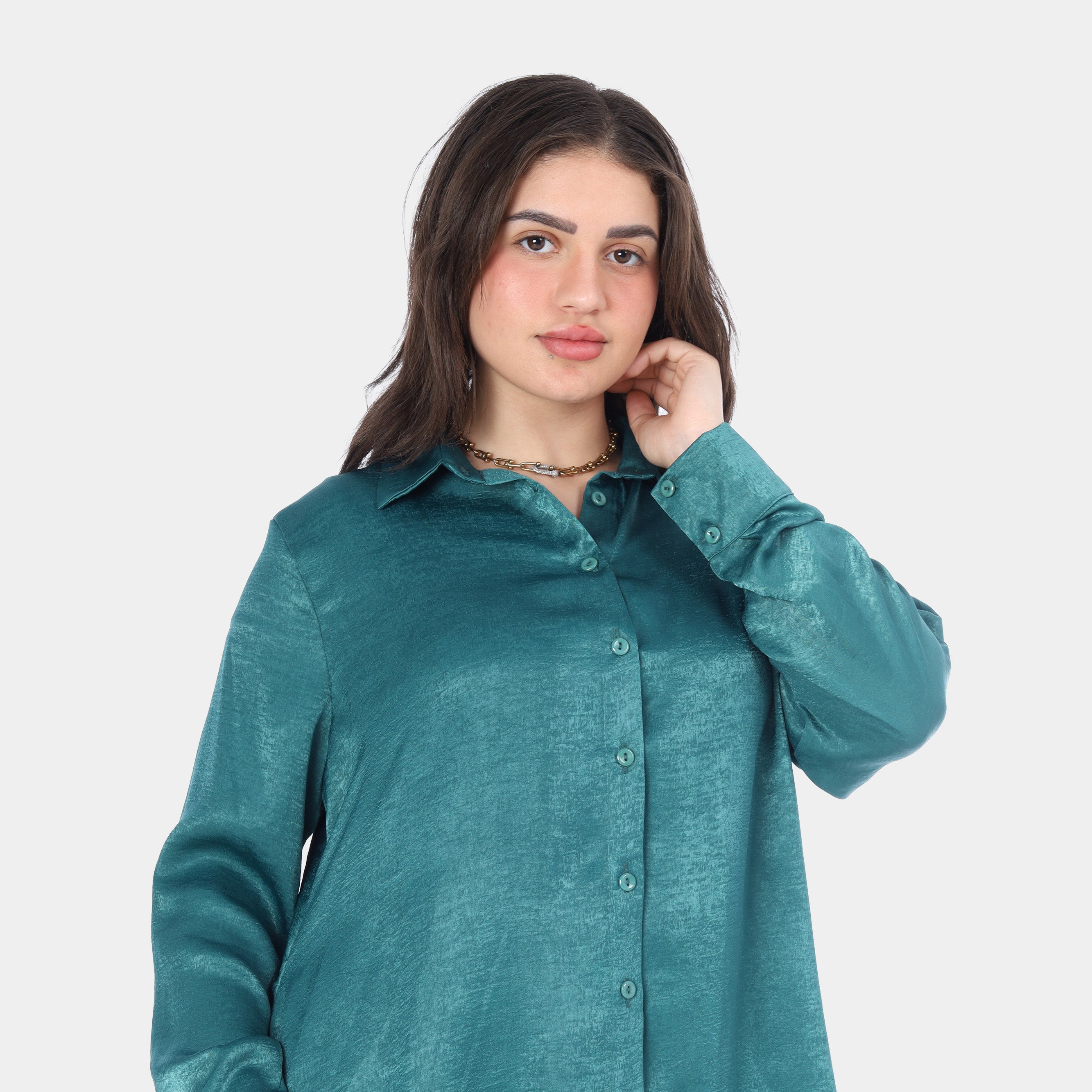 Asymmetric Satin Shirt 2002/047