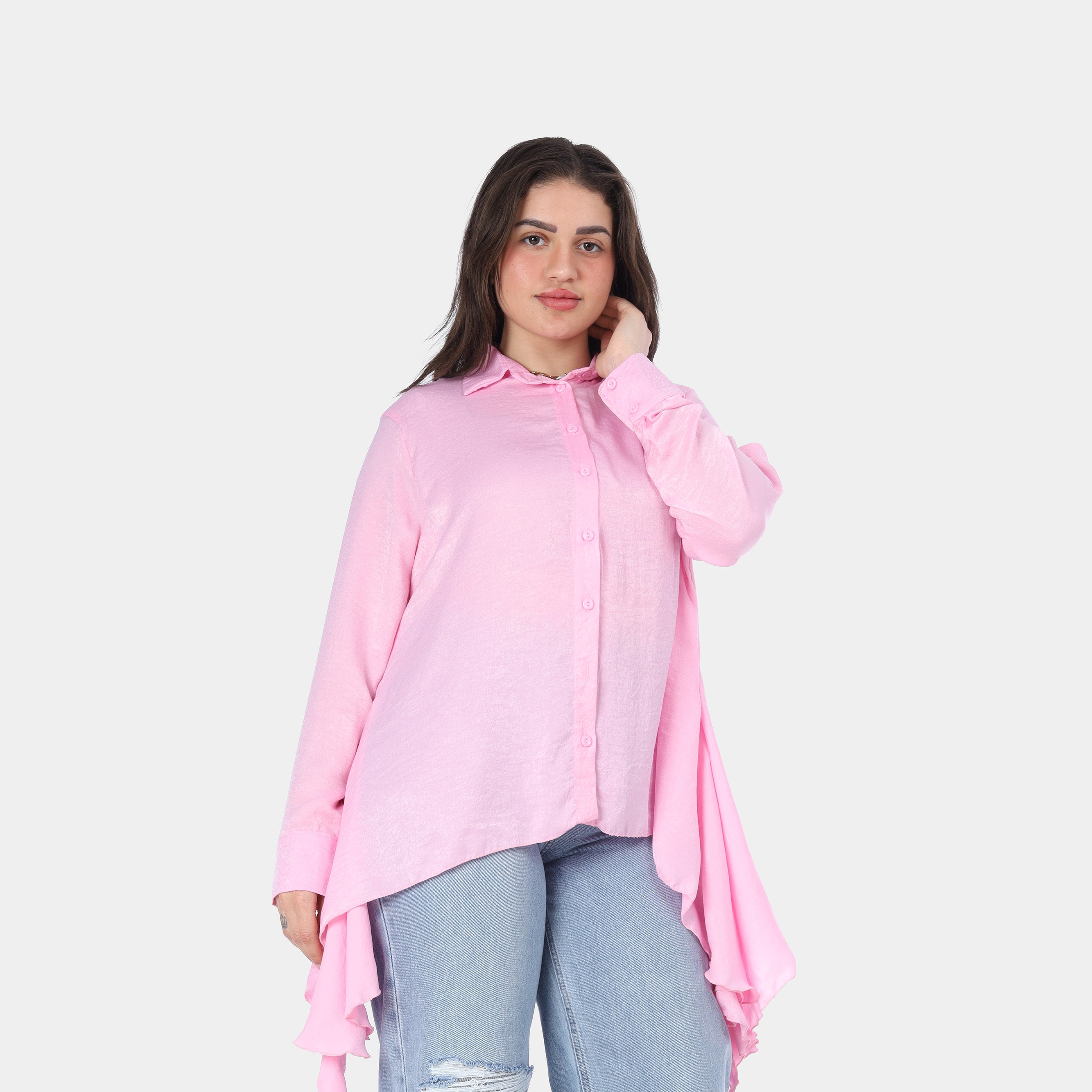Asymmetric Satin Shirt 2002/047