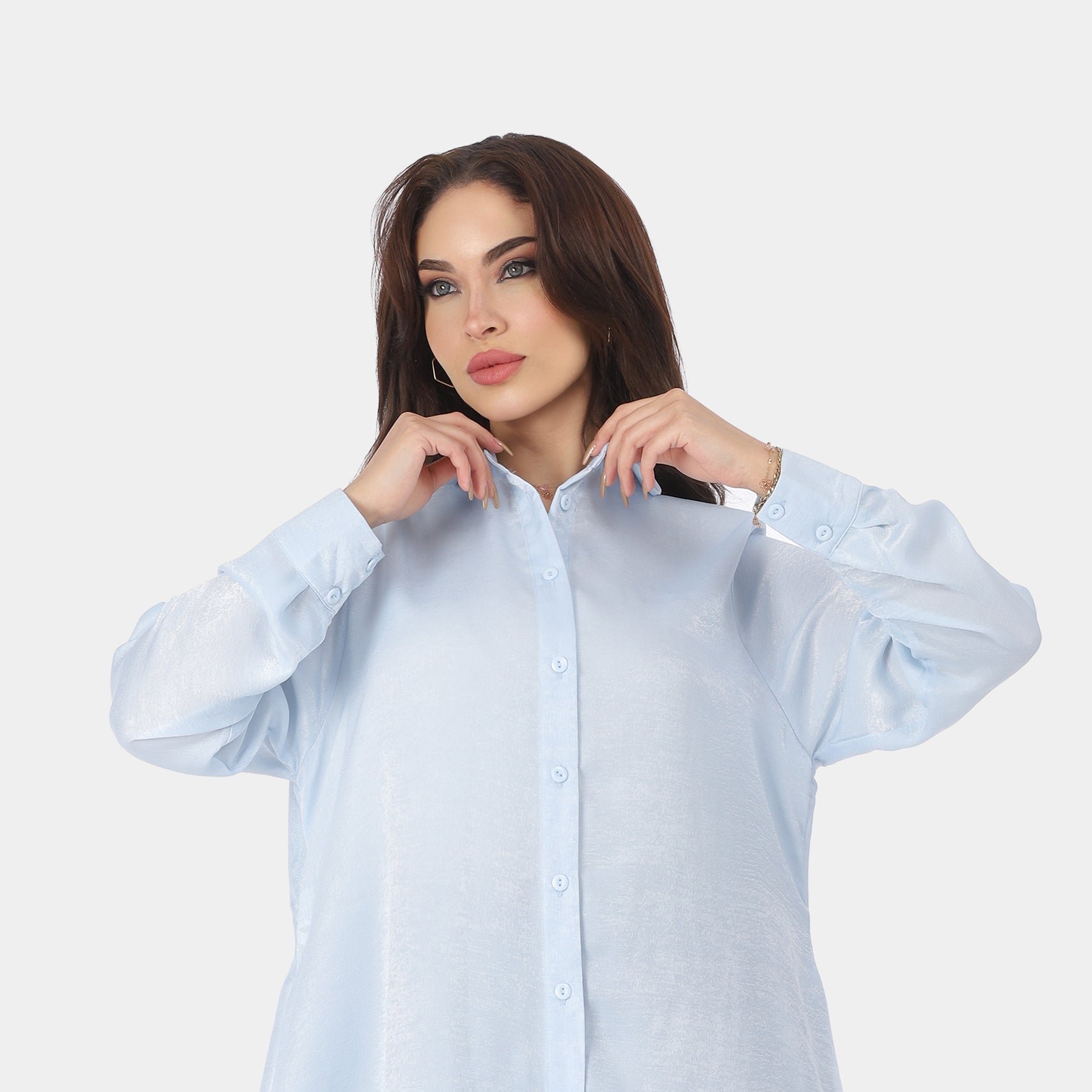 Asymmetric Satin Shirt 2002/047