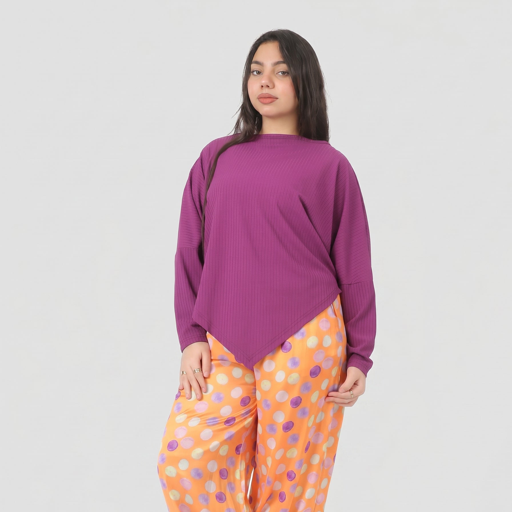 Asymmetrical Hem Blouse 2002/097/1