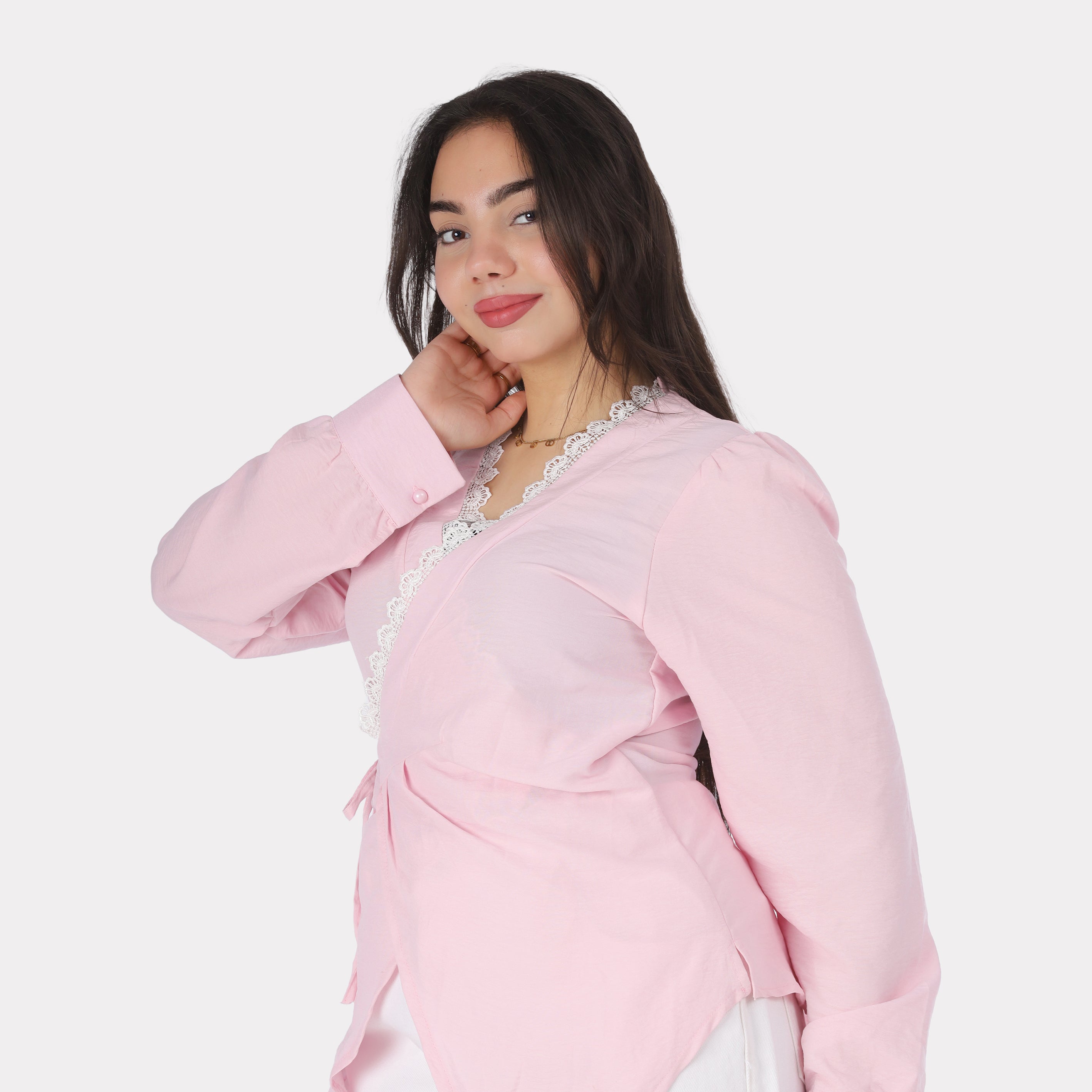 Asymmetric Tie-Side Blouse 2002/108