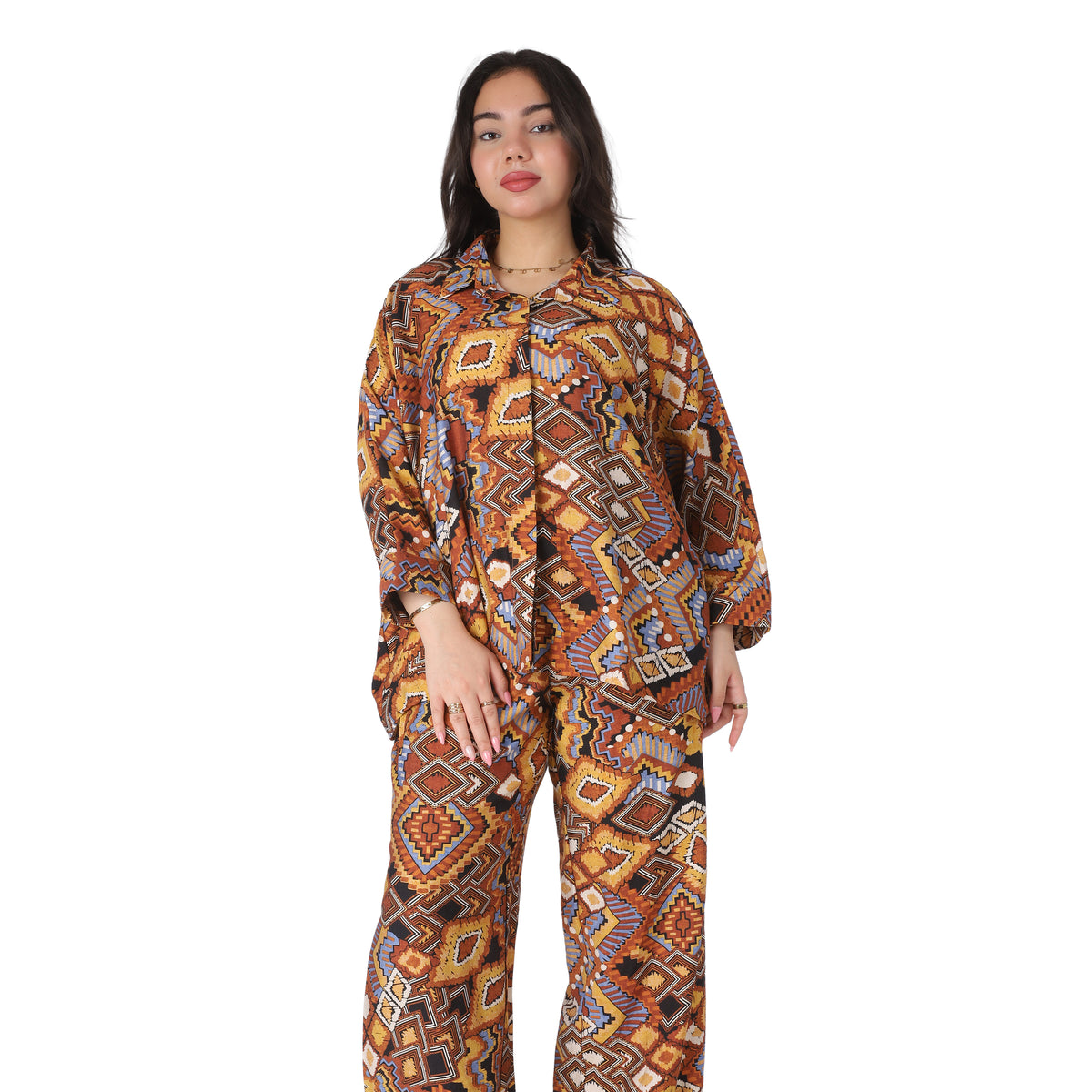 Geometric Print Oversized Co-Ord Set 2002/139/5