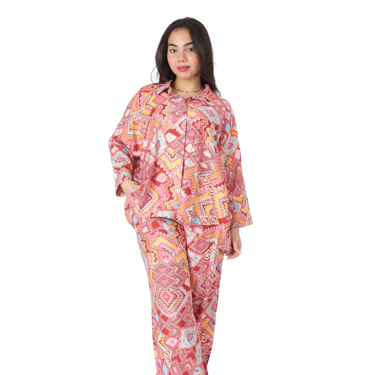 Geometric Print Oversized Co-Ord Set 2002/139/5