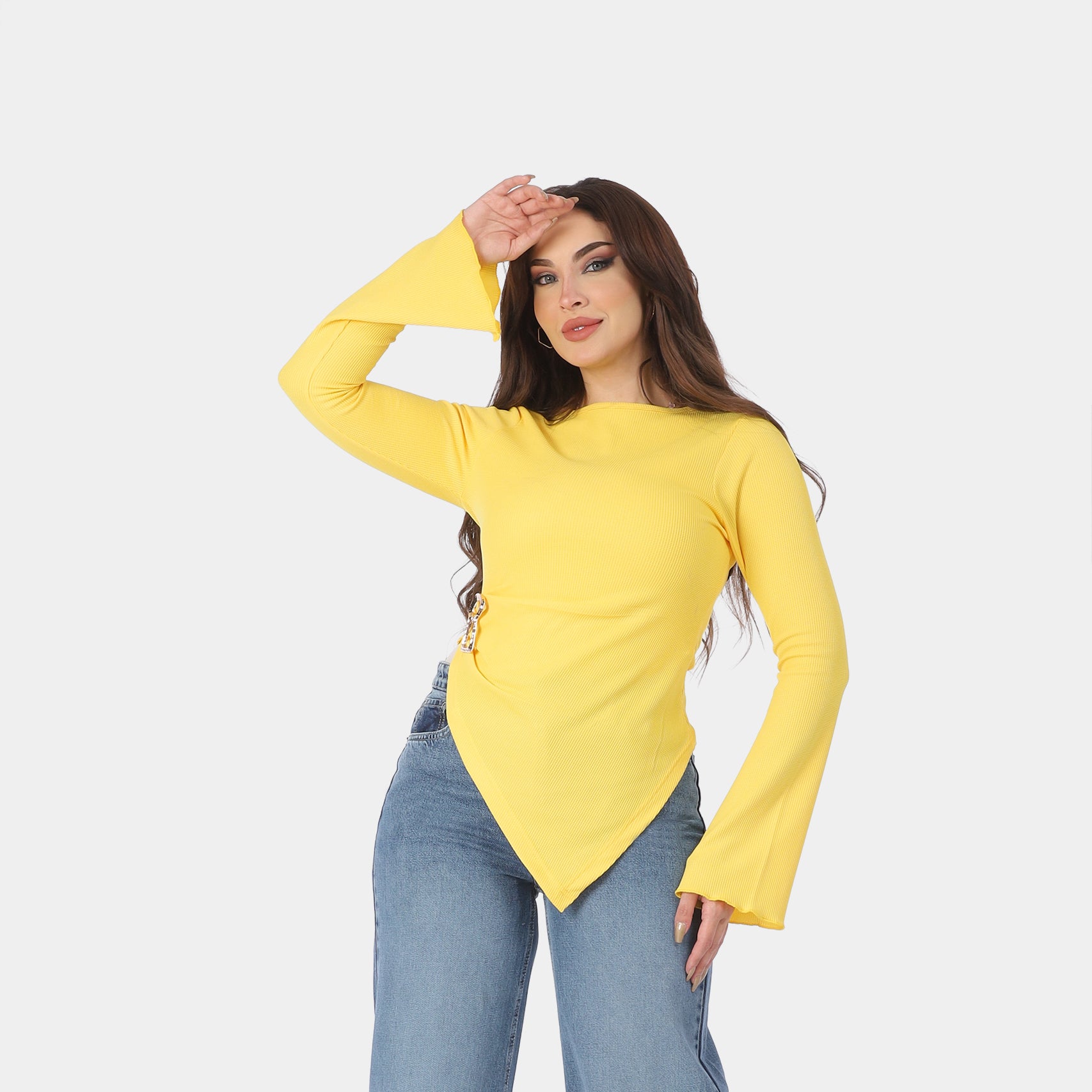 Asymmetrical Hem Blouse 2002/180