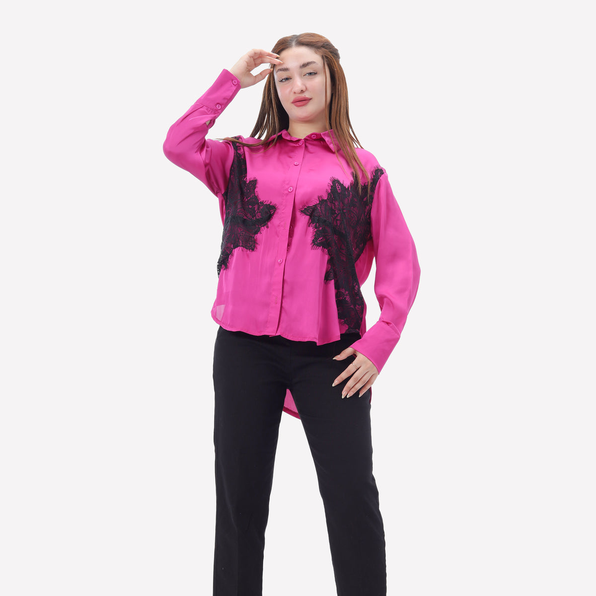 Button-Up Shirt with Lace Deatils 2002/181