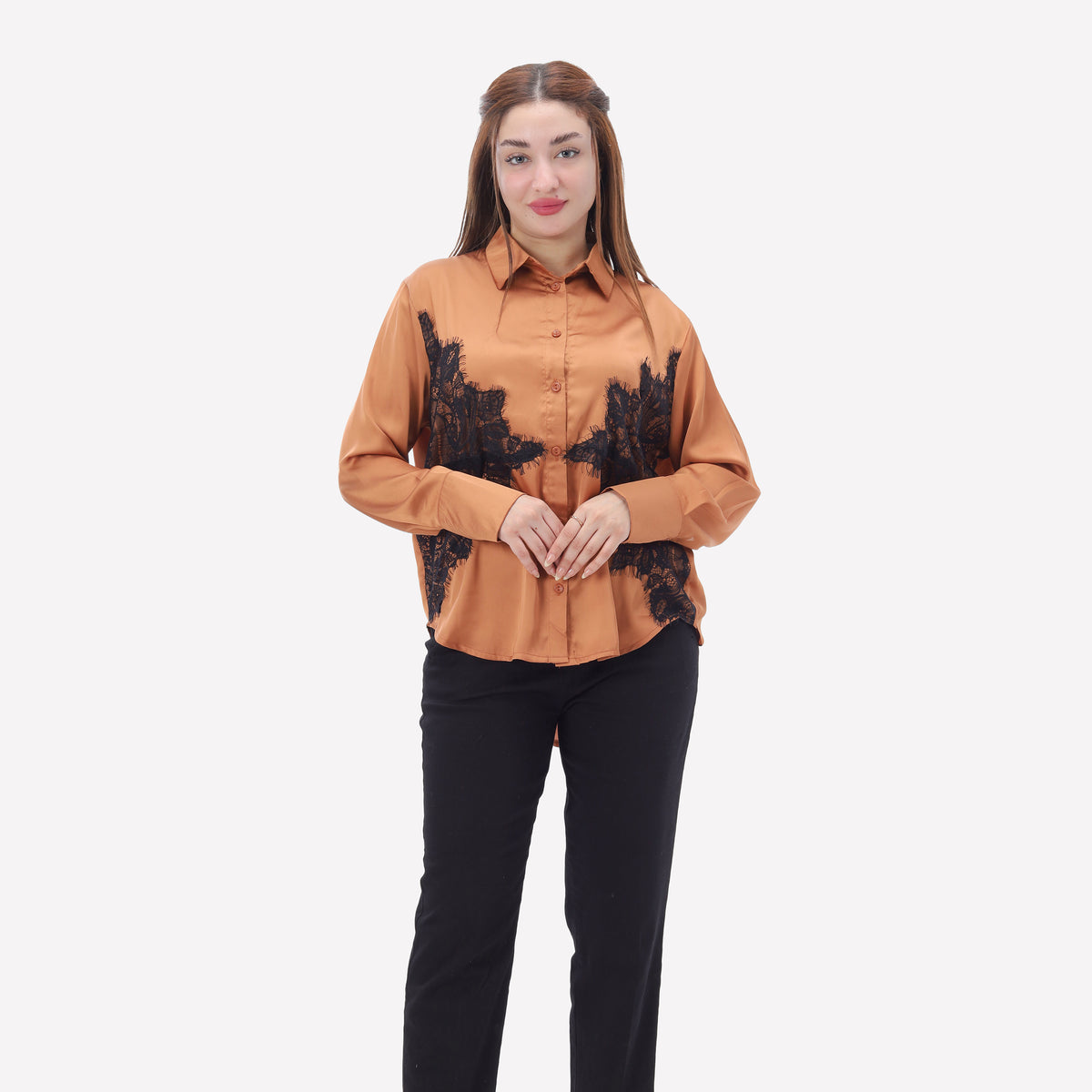 Button-Up Shirt with Lace Deatils 2002/181