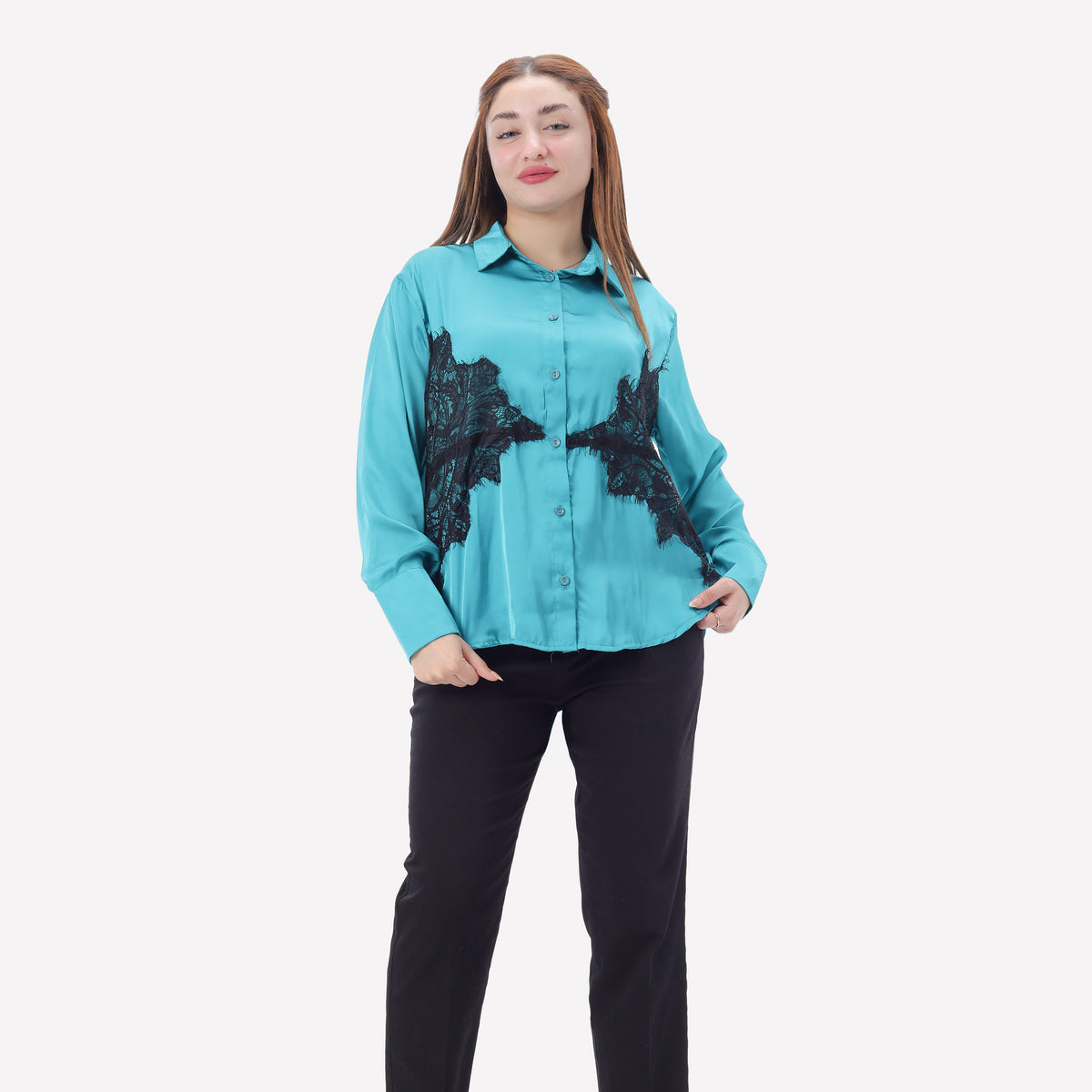 Button-Up Shirt with Lace Deatils 2002/181