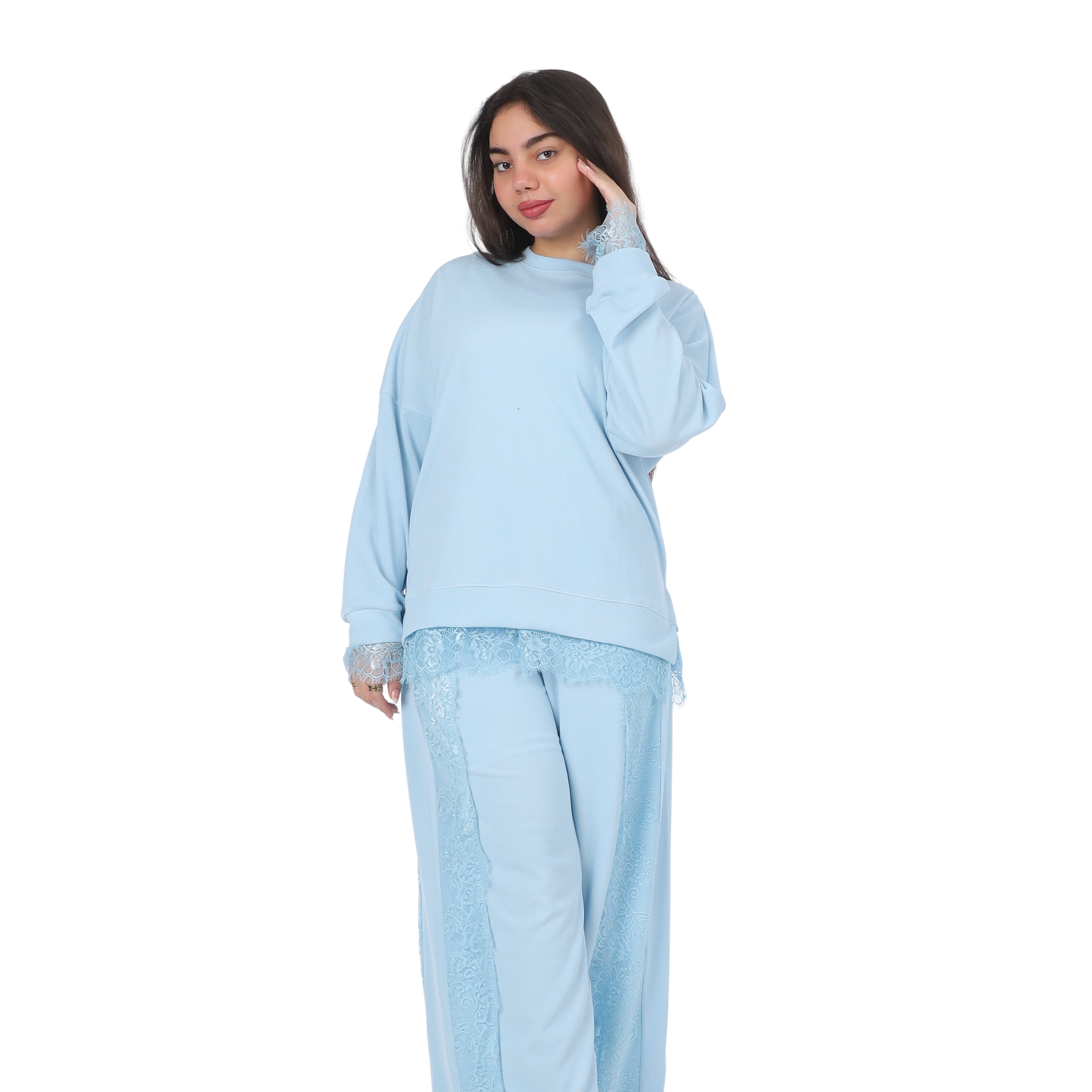 Lace Trim Lounge Co-Ord Set 2002/182
