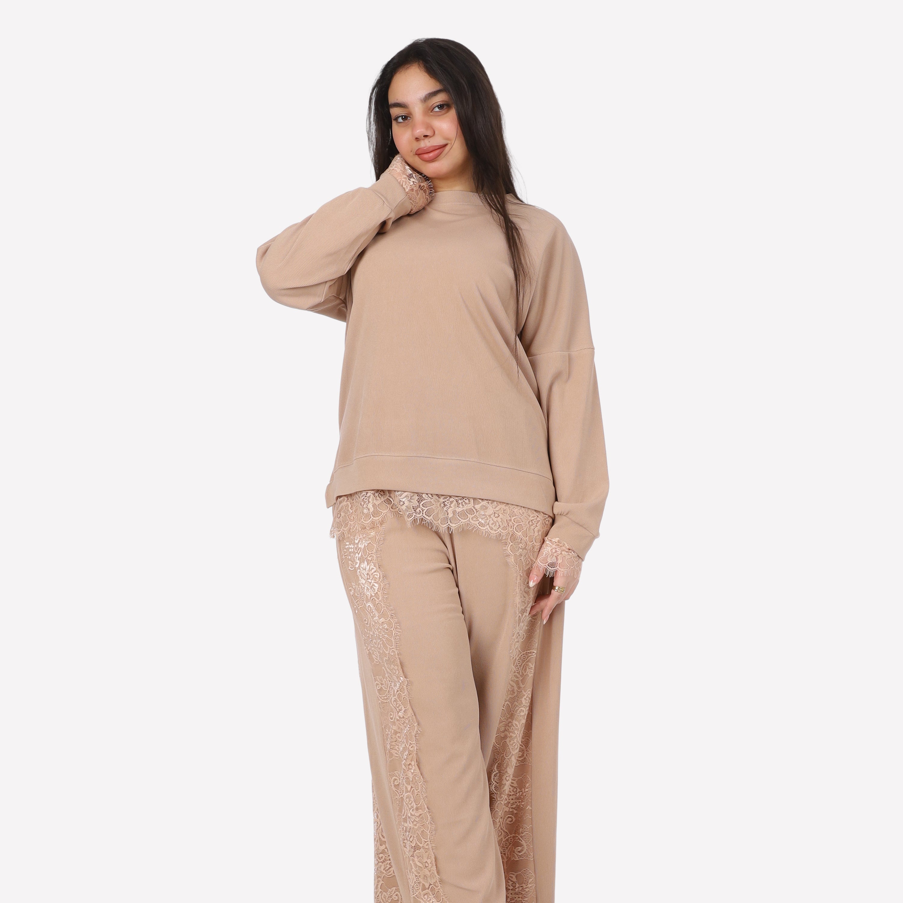 Lace Trim Lounge Co-Ord Set 2002/182