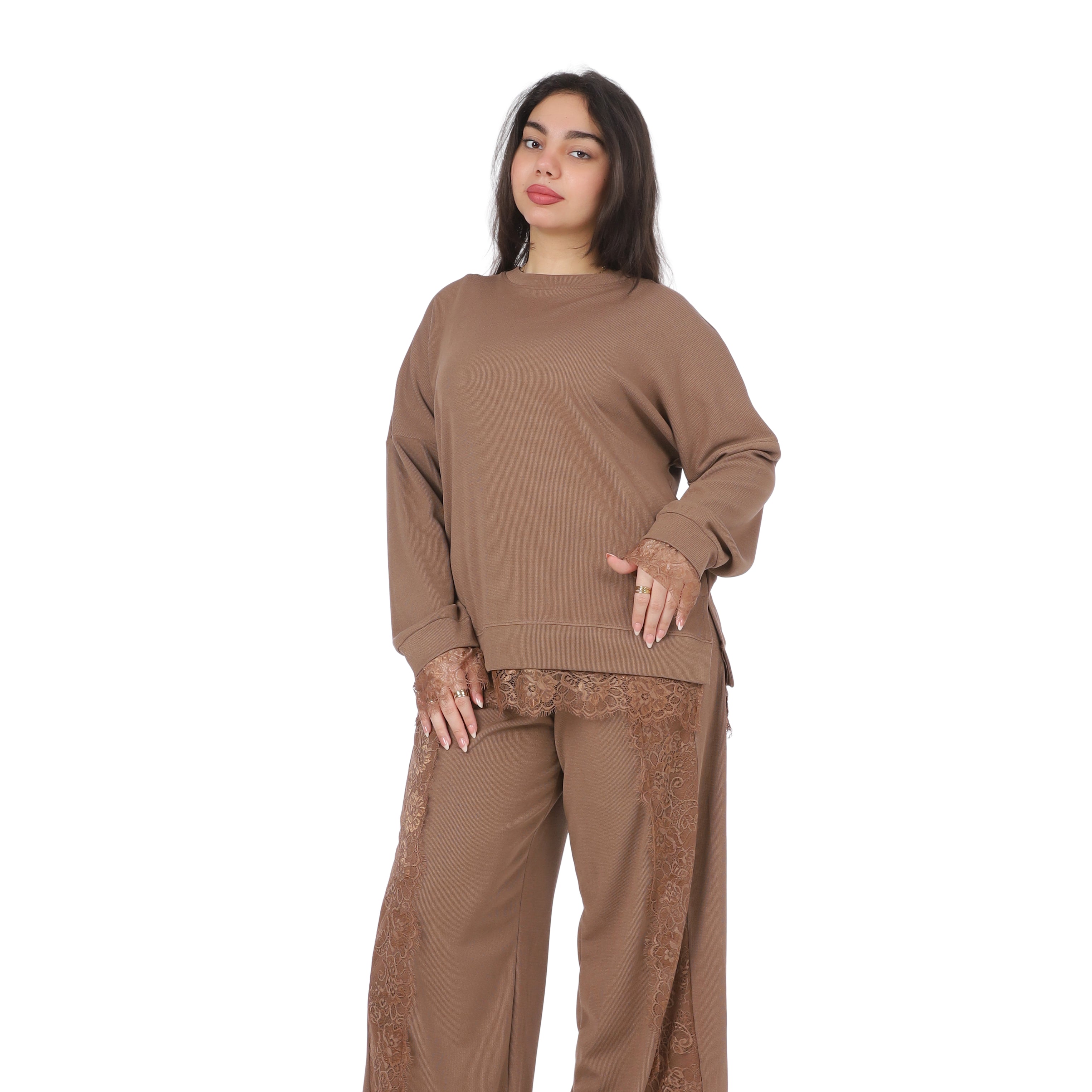 Lace Trim Lounge Co-Ord Set 2002/182