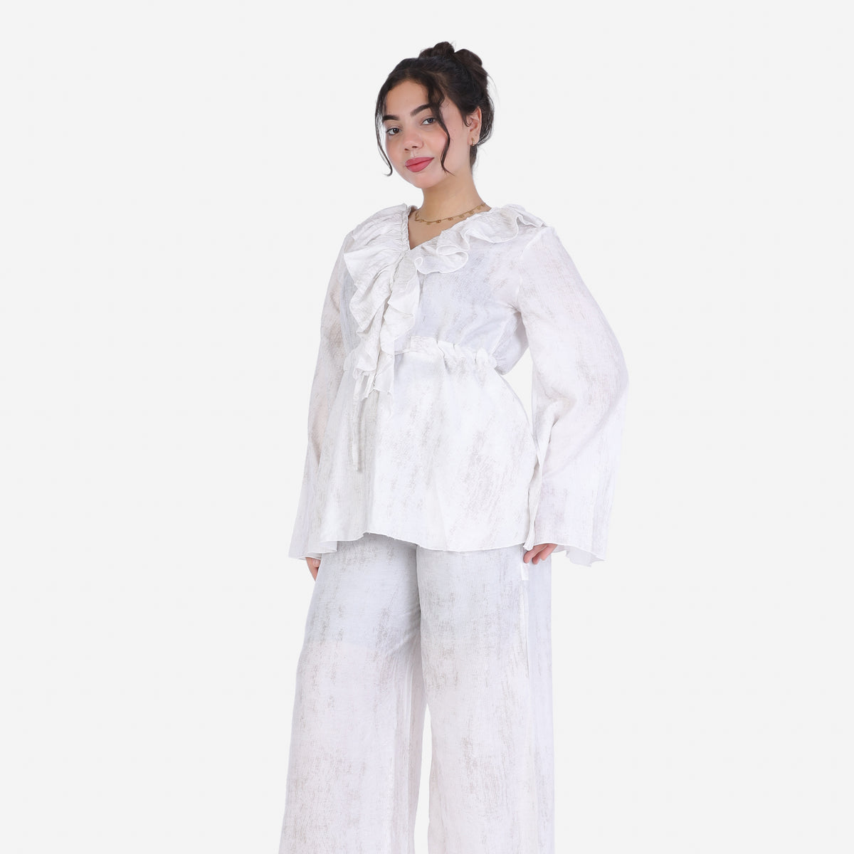 Casual Suit with Ruffle Blouse 2002/225/1