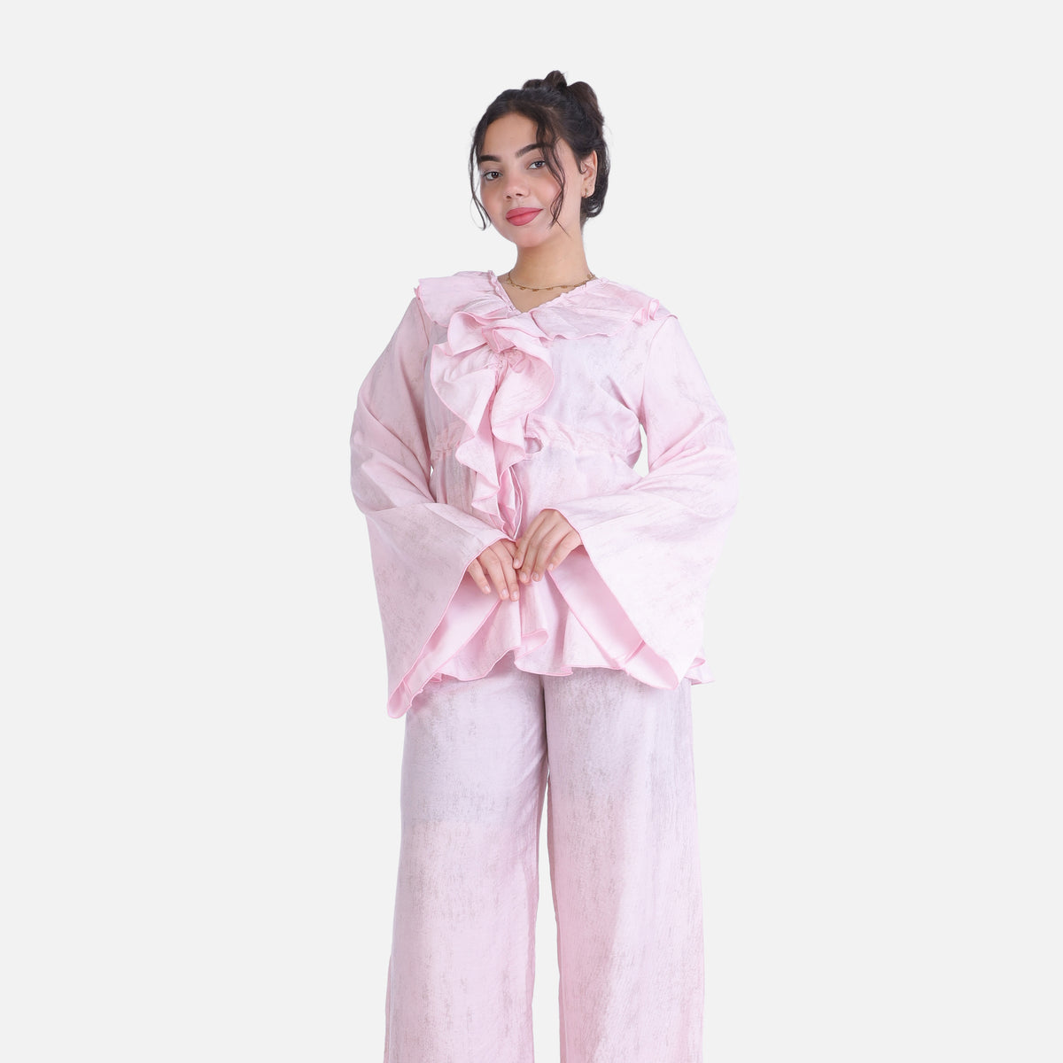 Casual Suit with Ruffle Blouse 2002/225/1