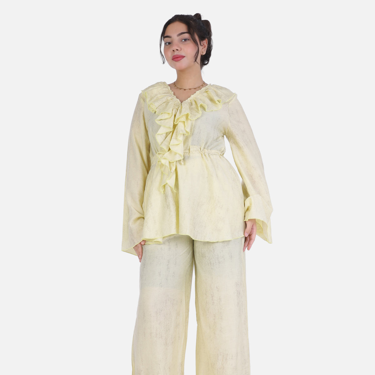 Casual Suit with Ruffle Blouse 2002/225/1