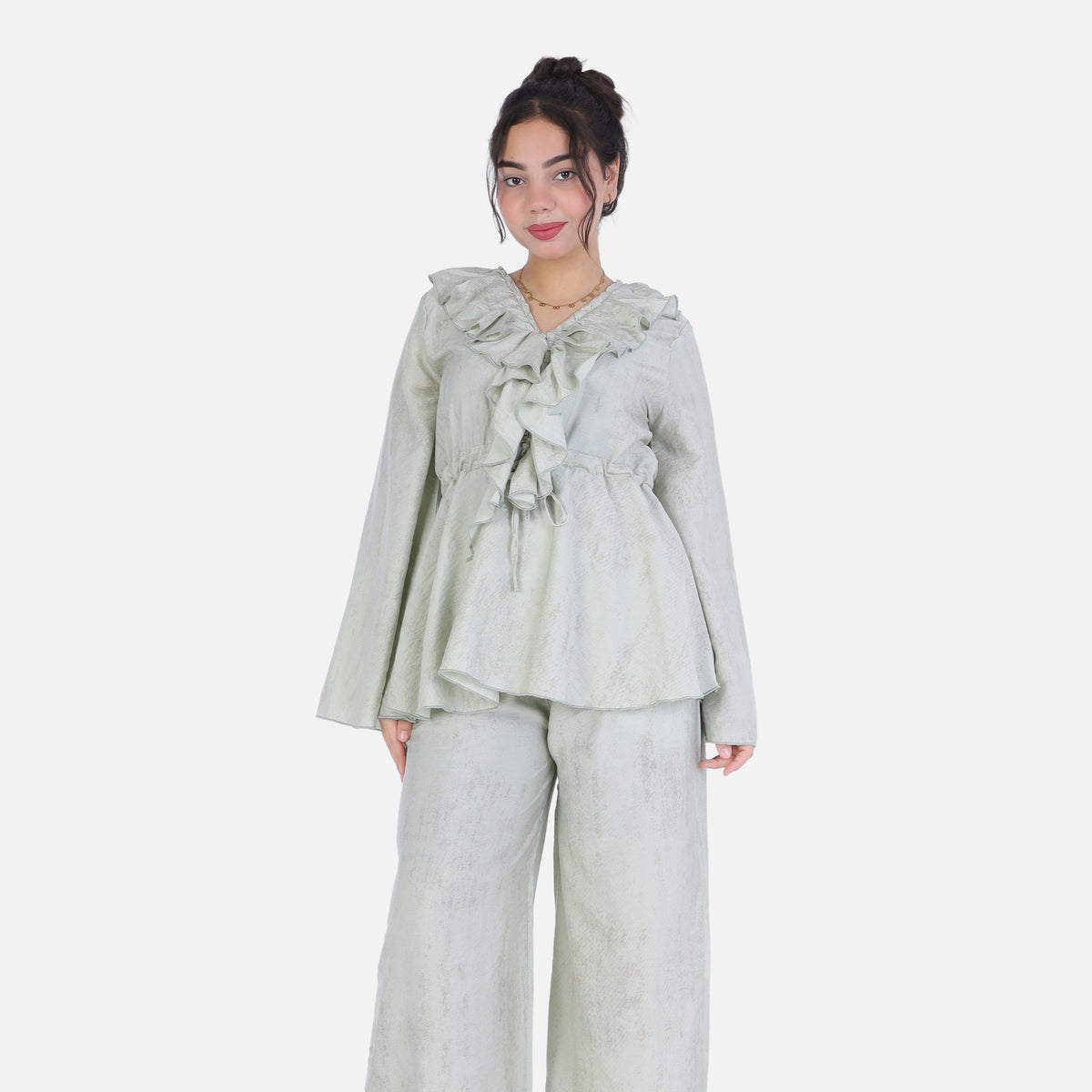 Casual Suit with Ruffle Blouse 2002/225/1