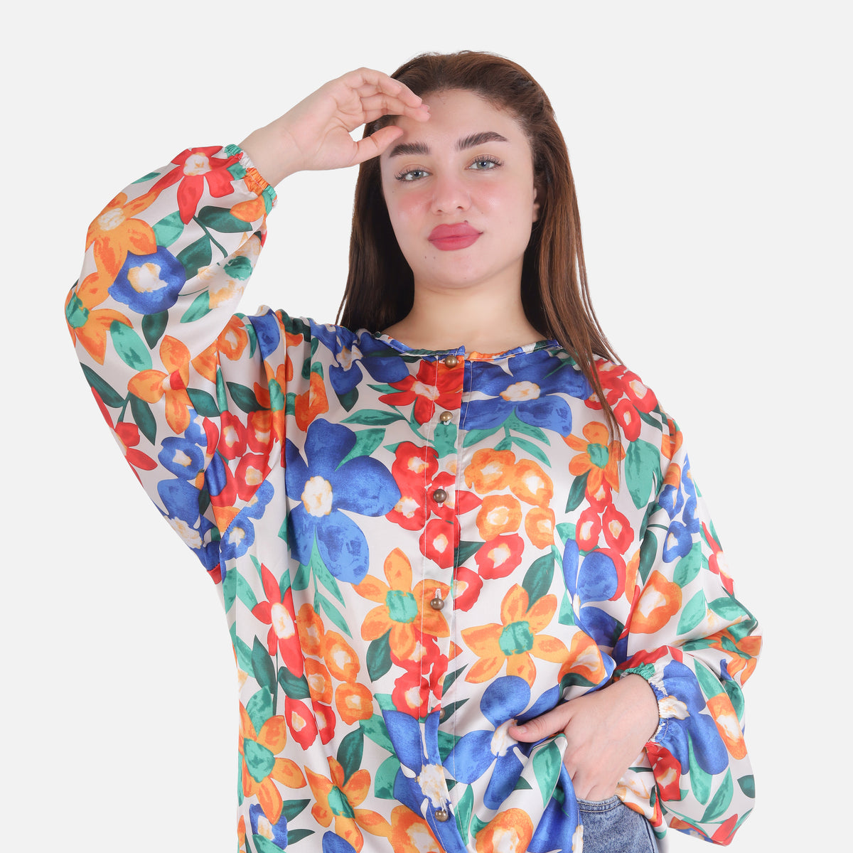 Floral Printed stain Blouse 2002/280