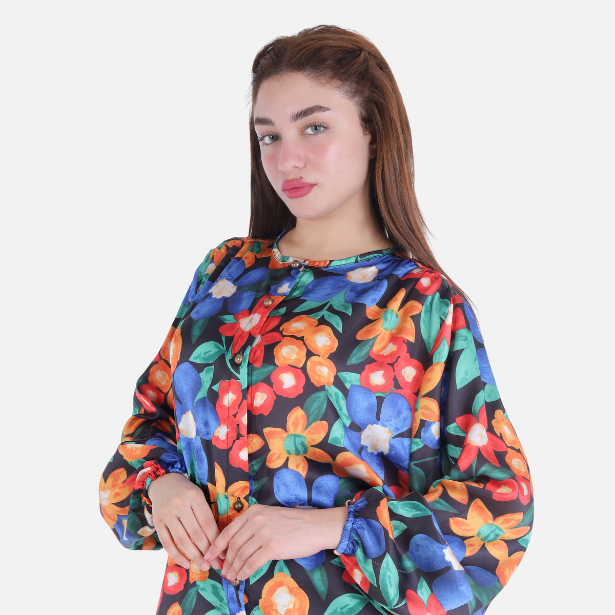 Floral Printed stain Blouse 2002/280