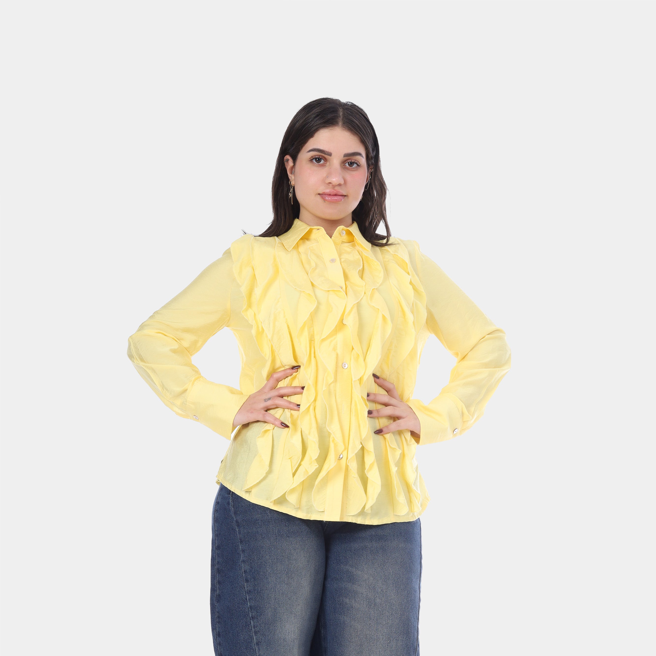 Elegant Ruffle Front Shirt 2003/061