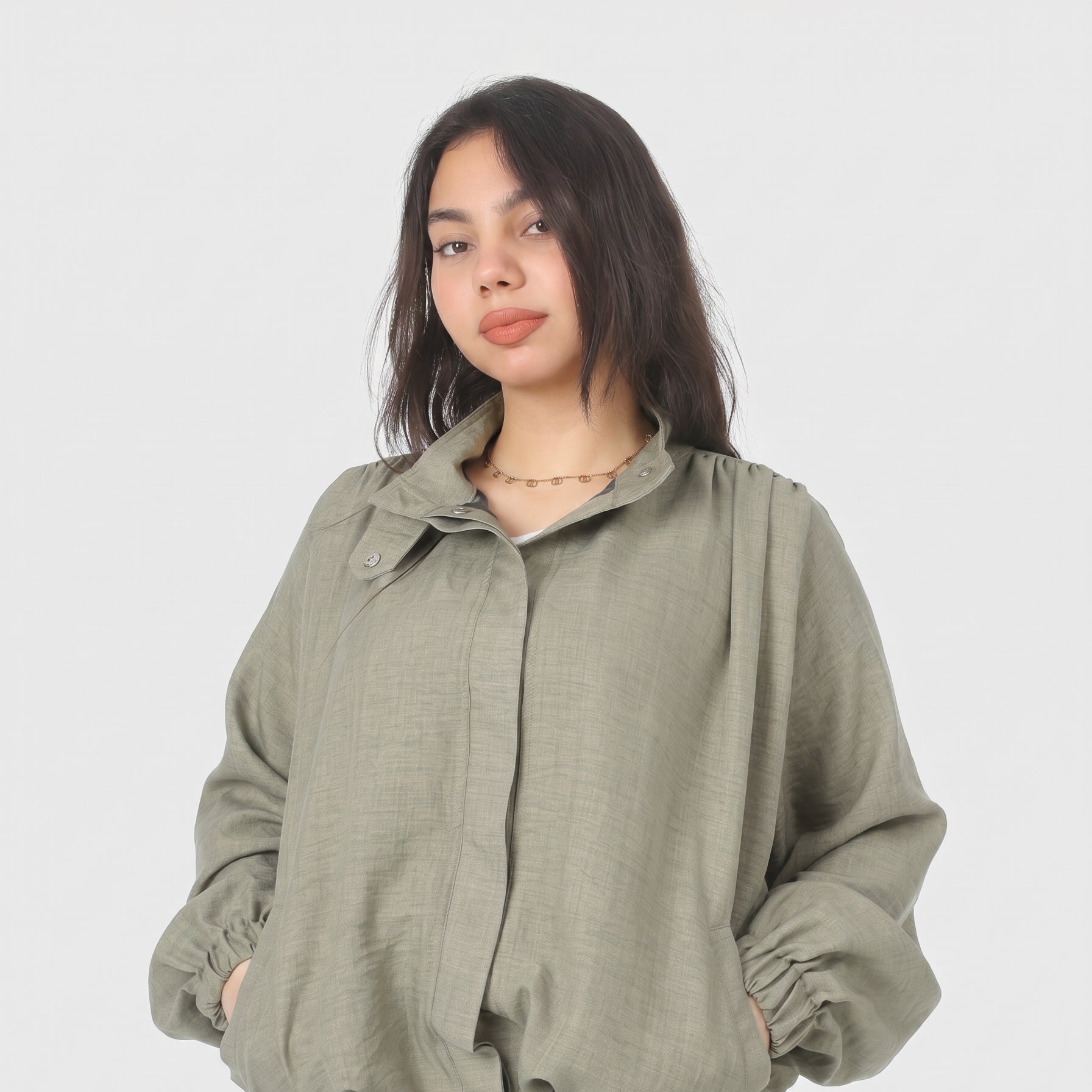 Relaxed Fit Balloon Sleeve Jacket 2003/075/1