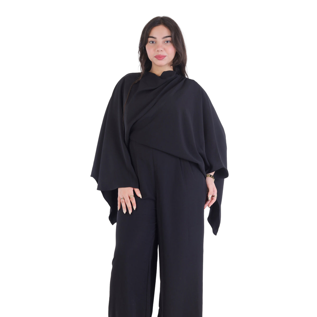 Draped Sleeve Wide Leg Jumpsuit 2003/084/1