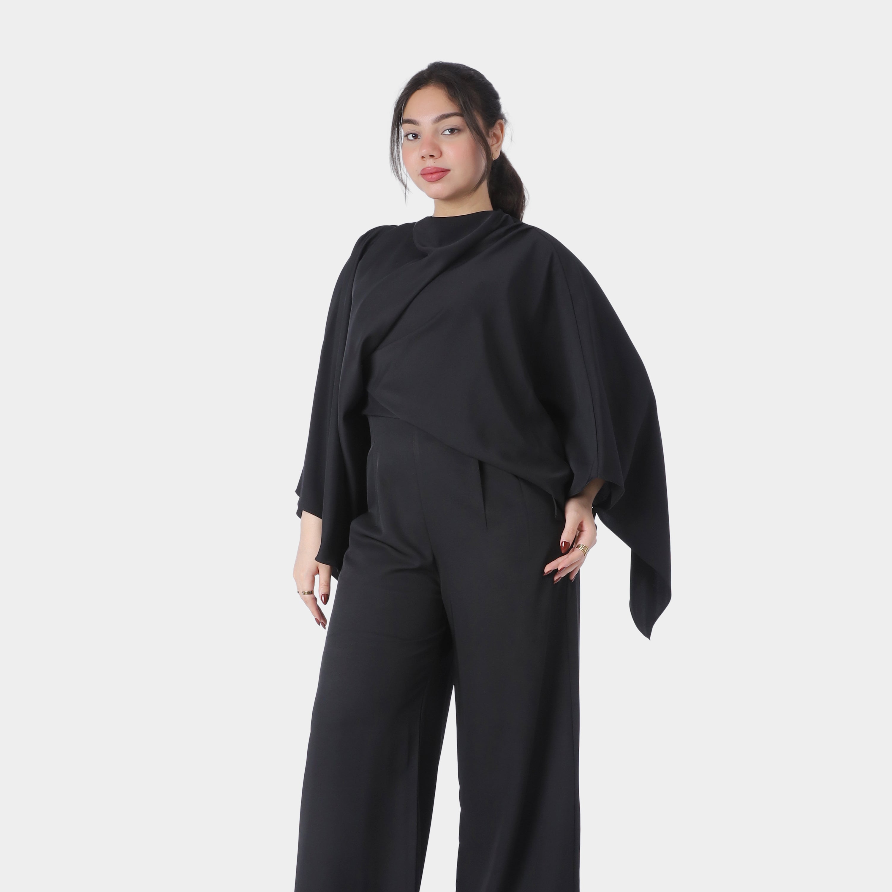 Draped Sleeve Wide Leg Jumpsuit 2003/084