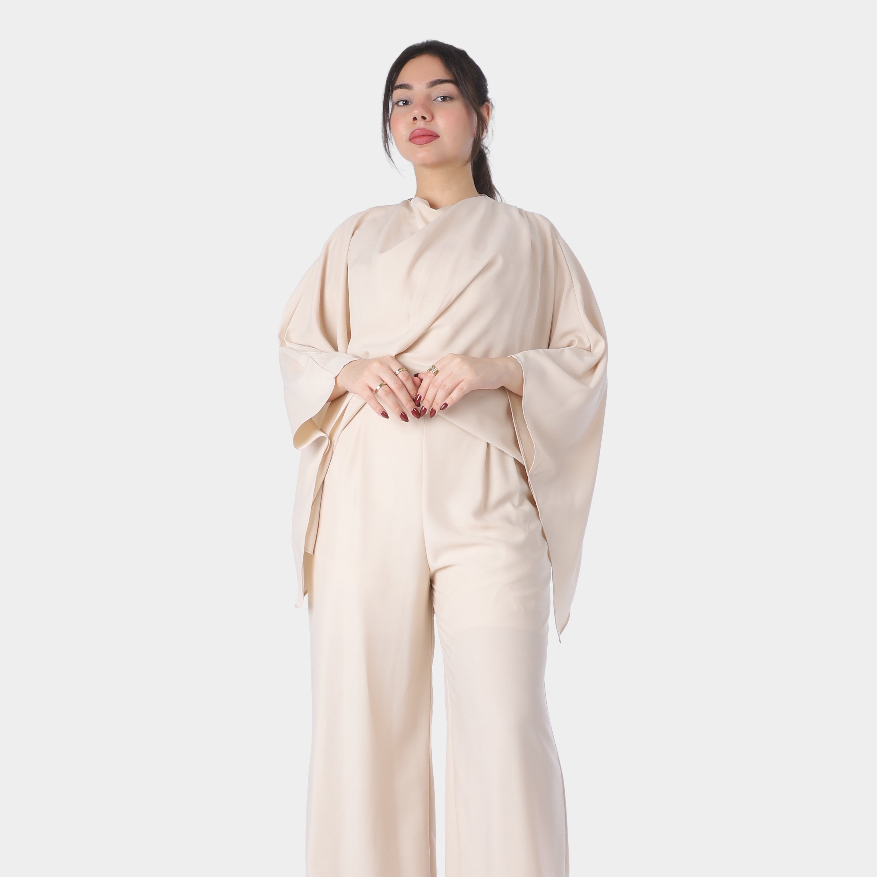 Draped Sleeve Wide Leg Jumpsuit 2003/084
