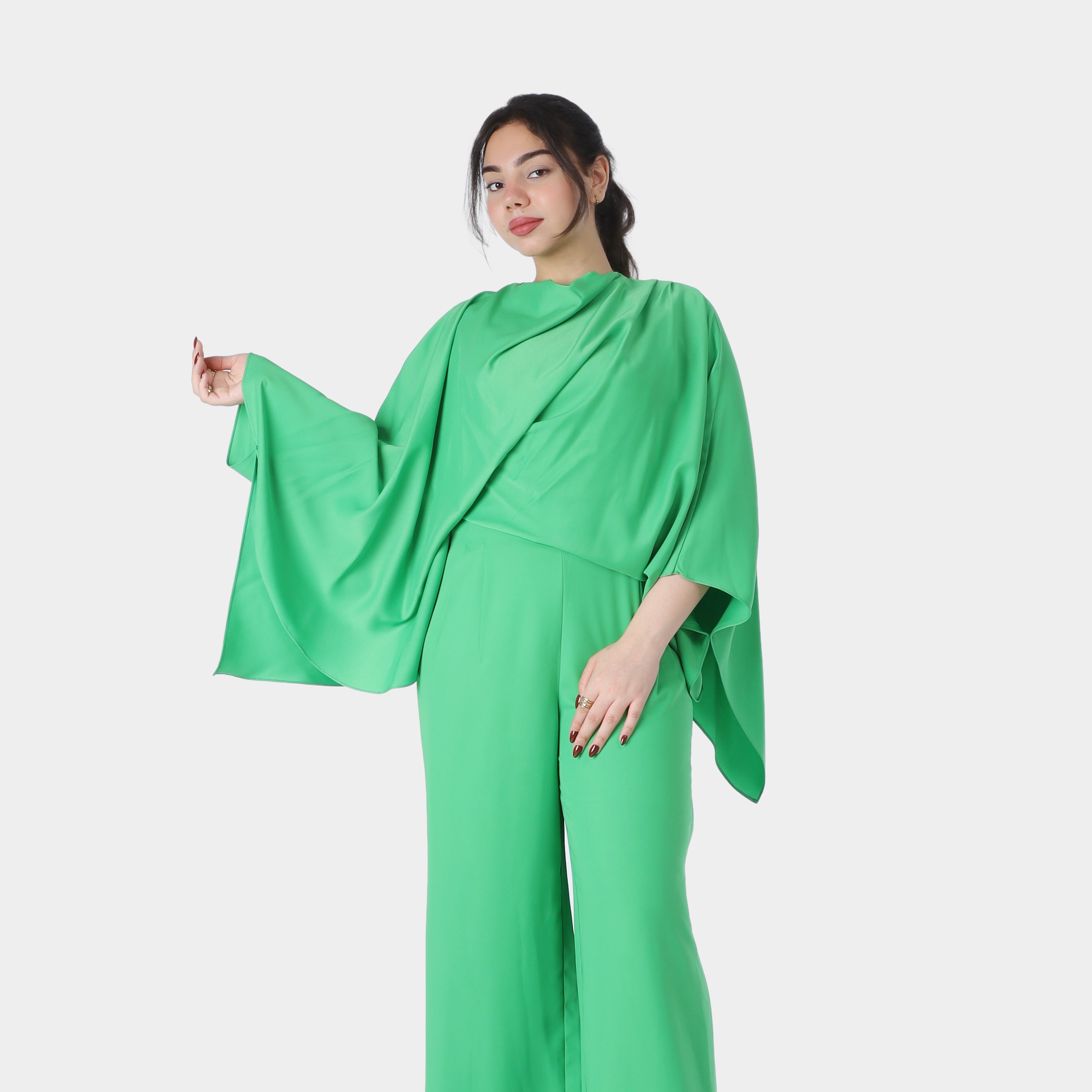 Draped Sleeve Wide Leg Jumpsuit 2003/084