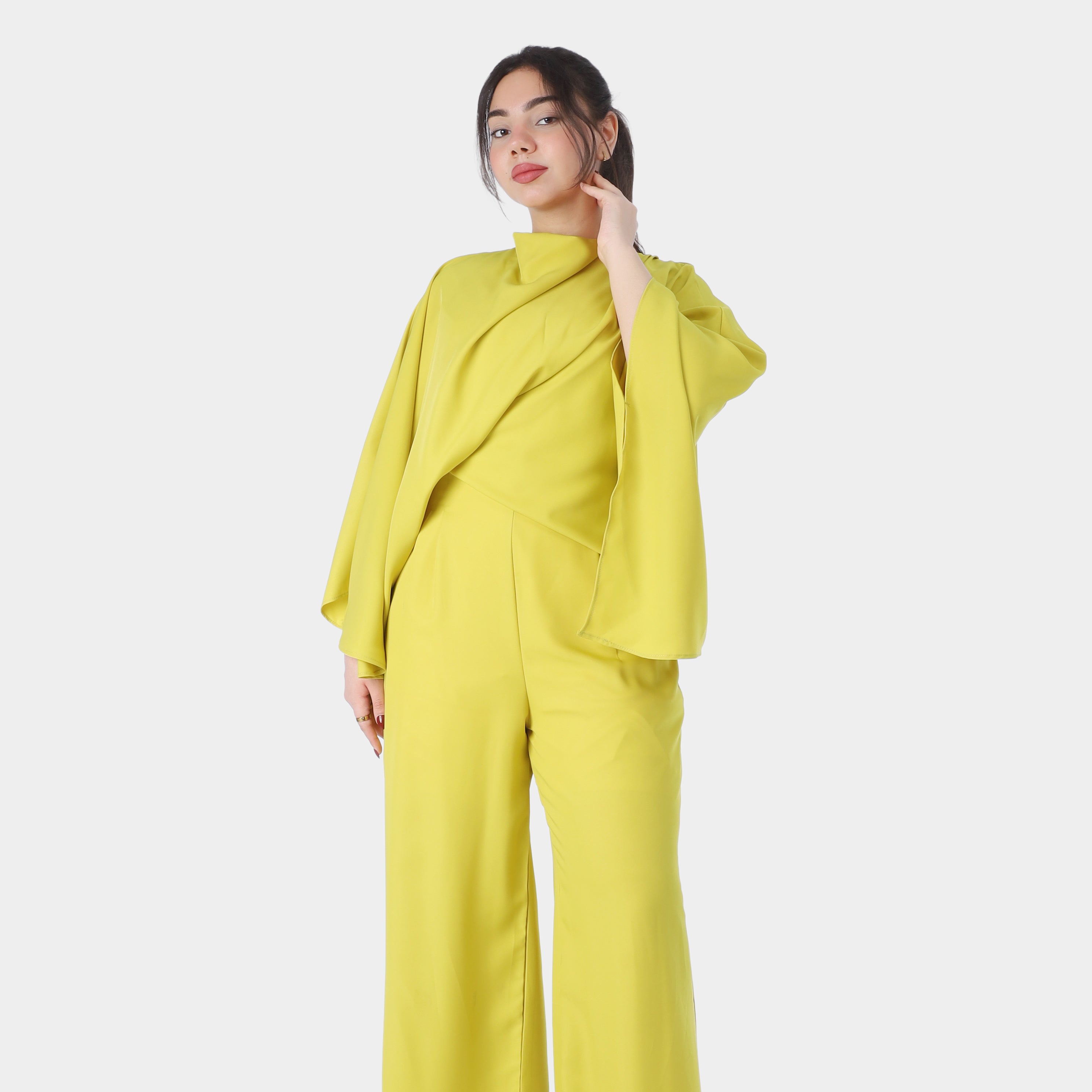 Draped Sleeve Wide Leg Jumpsuit 2003/084