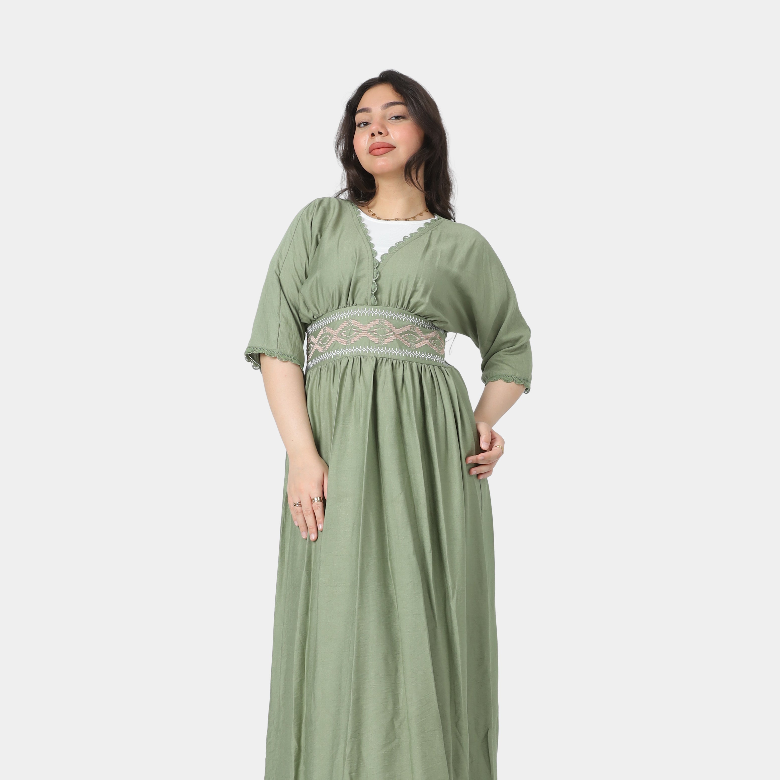 Half-Sleeve Maxi Dress 2003/088
