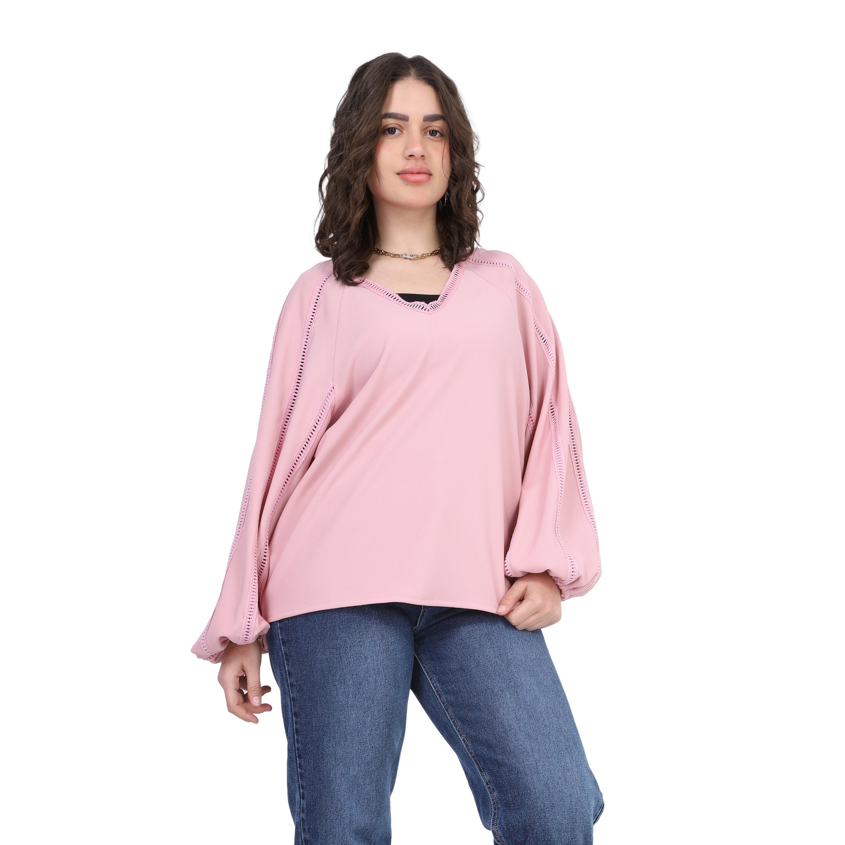 Puff Sleeve V-Neck Blouse 2003/129