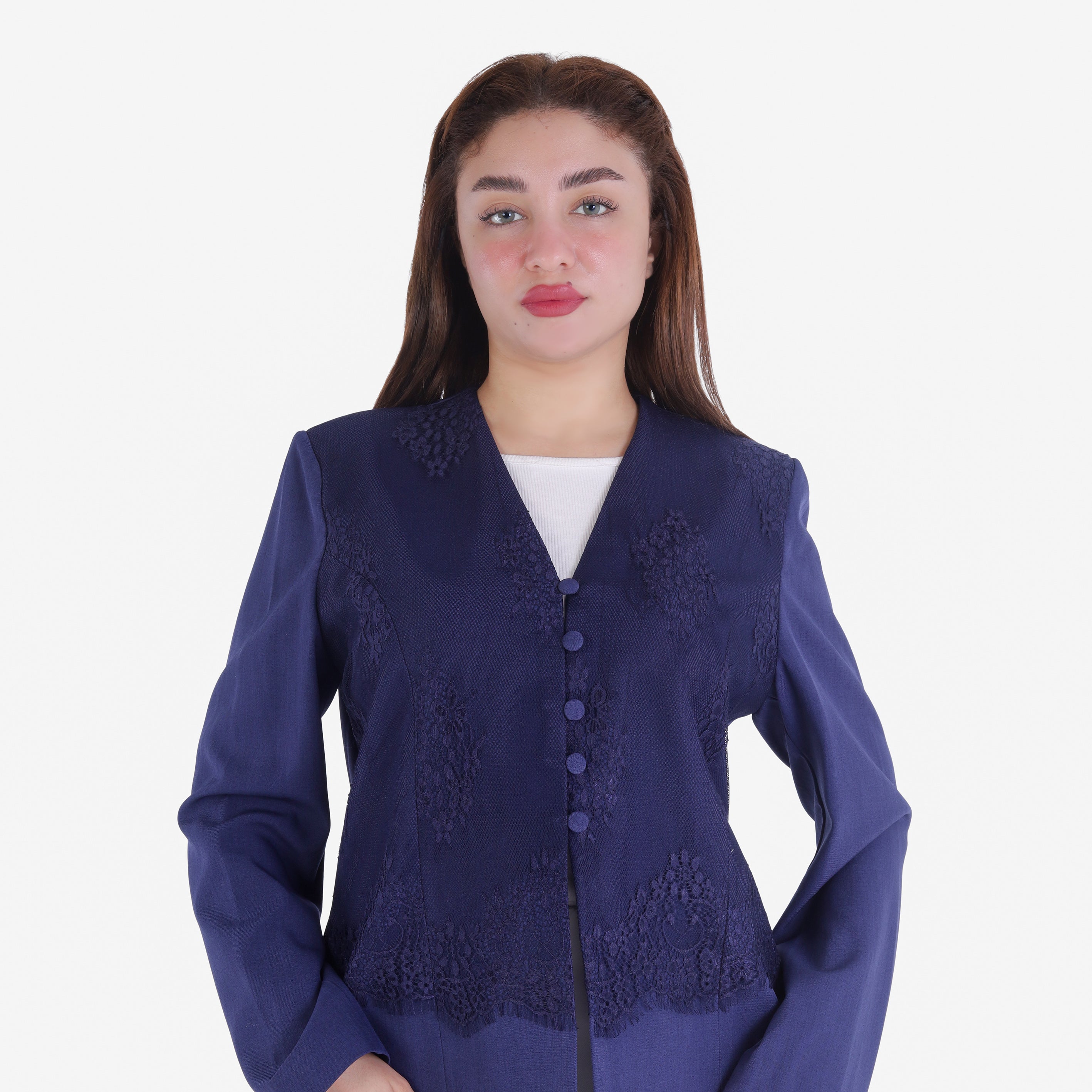 Lace Detail Blazer with Front Buttons 2003/162