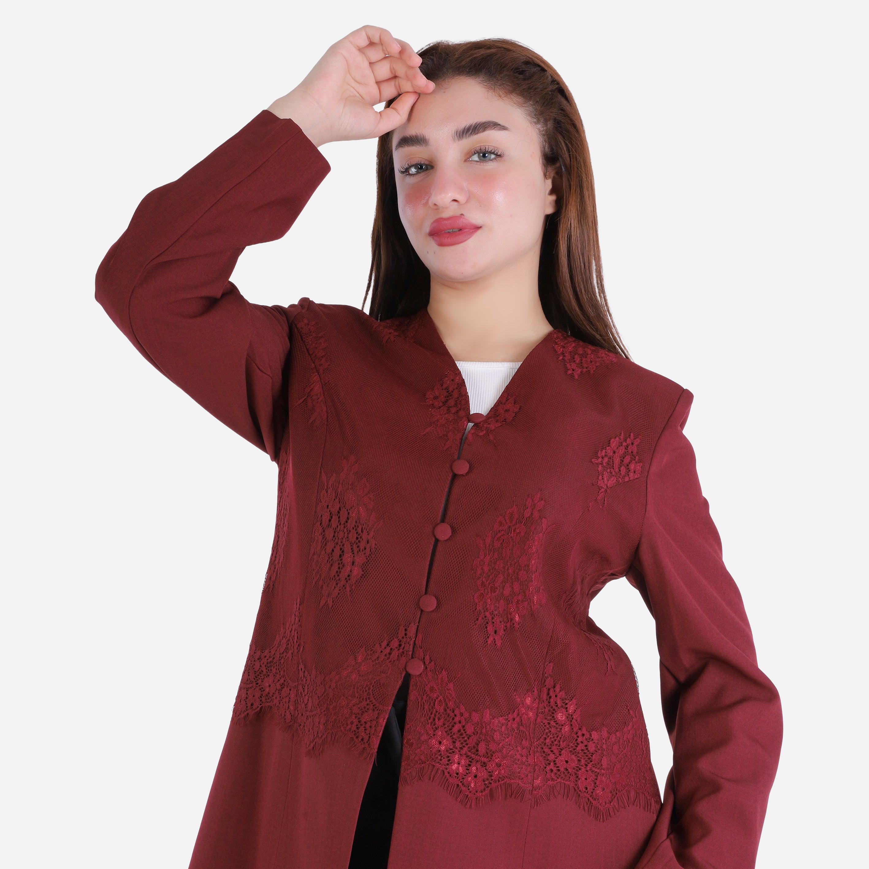 Lace Detail Blazer with Front Buttons 2003/162