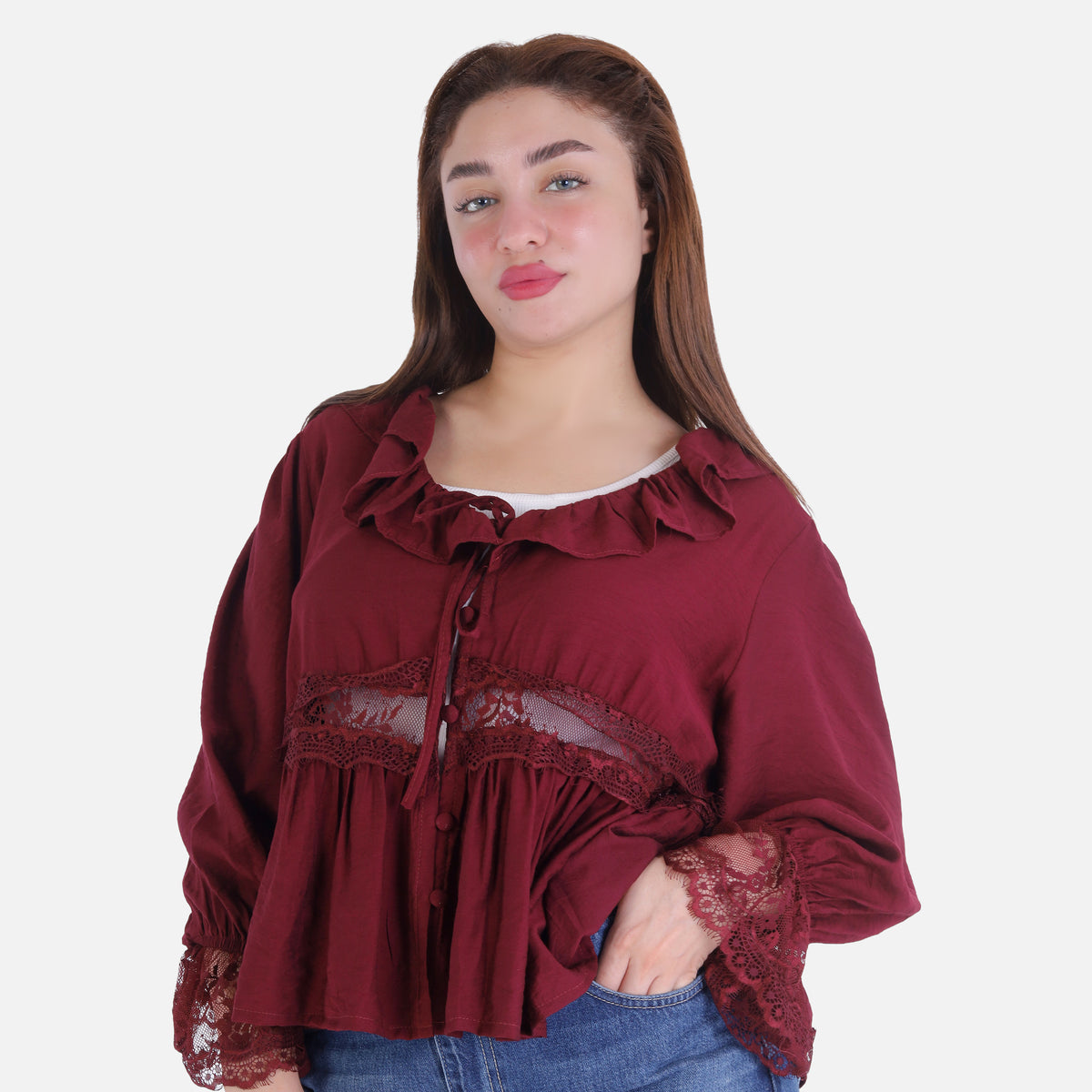 Short Blouse with Lace Details 2003/171