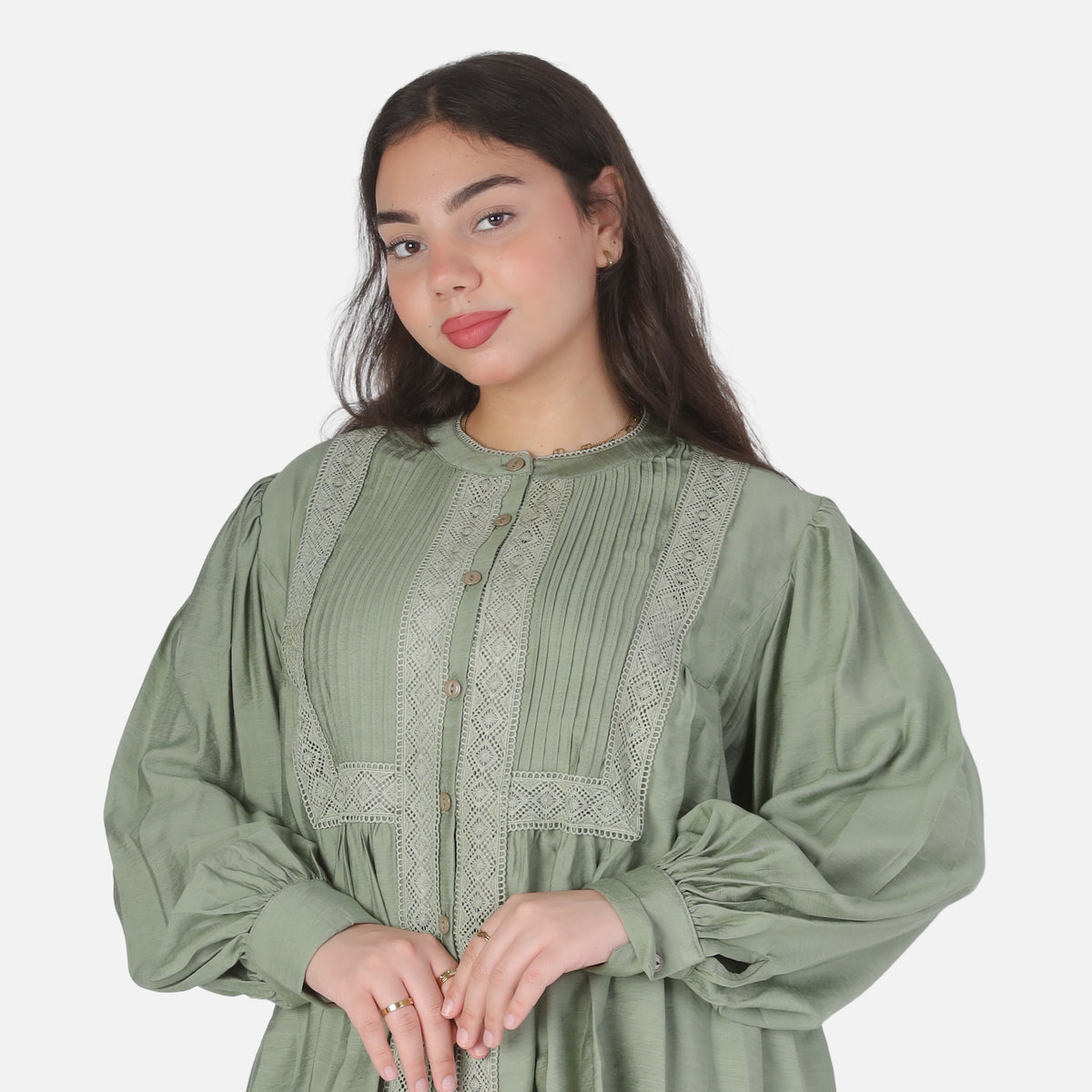 Button-Up Puff Sleeve Blouse 2003/172