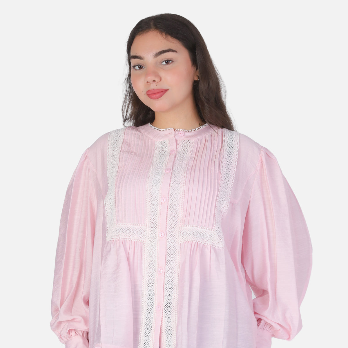 Button-Up Puff Sleeve Blouse 2003/172