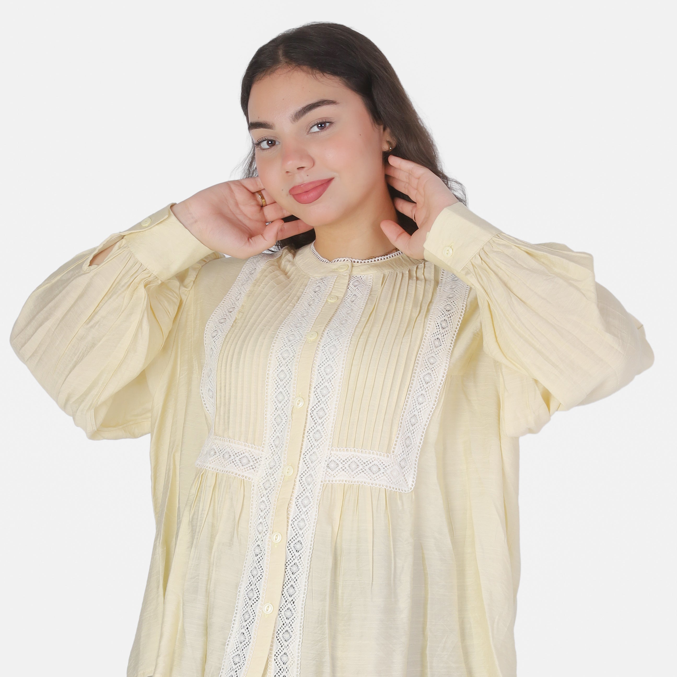 Button-Up Puff Sleeve Blouse 2003/172